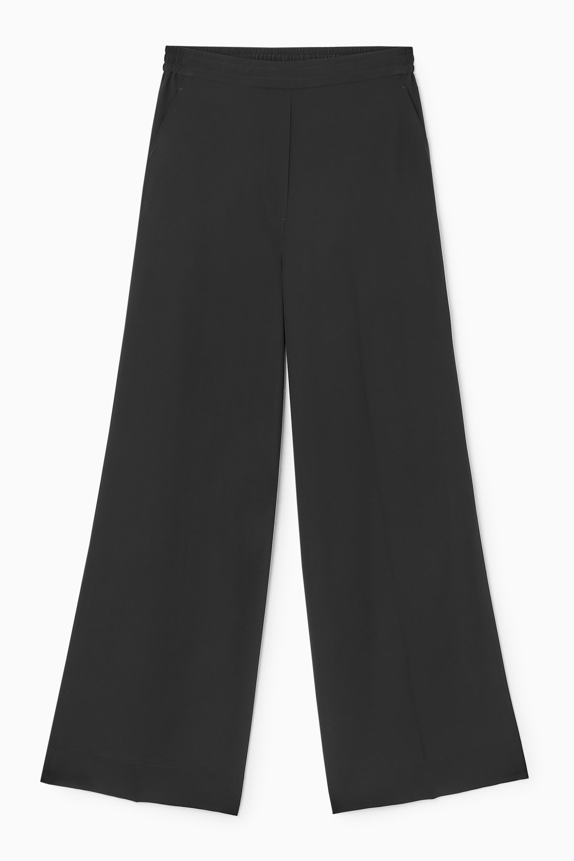 SILK WIDE-LEG PANTS - BLACK | COS US