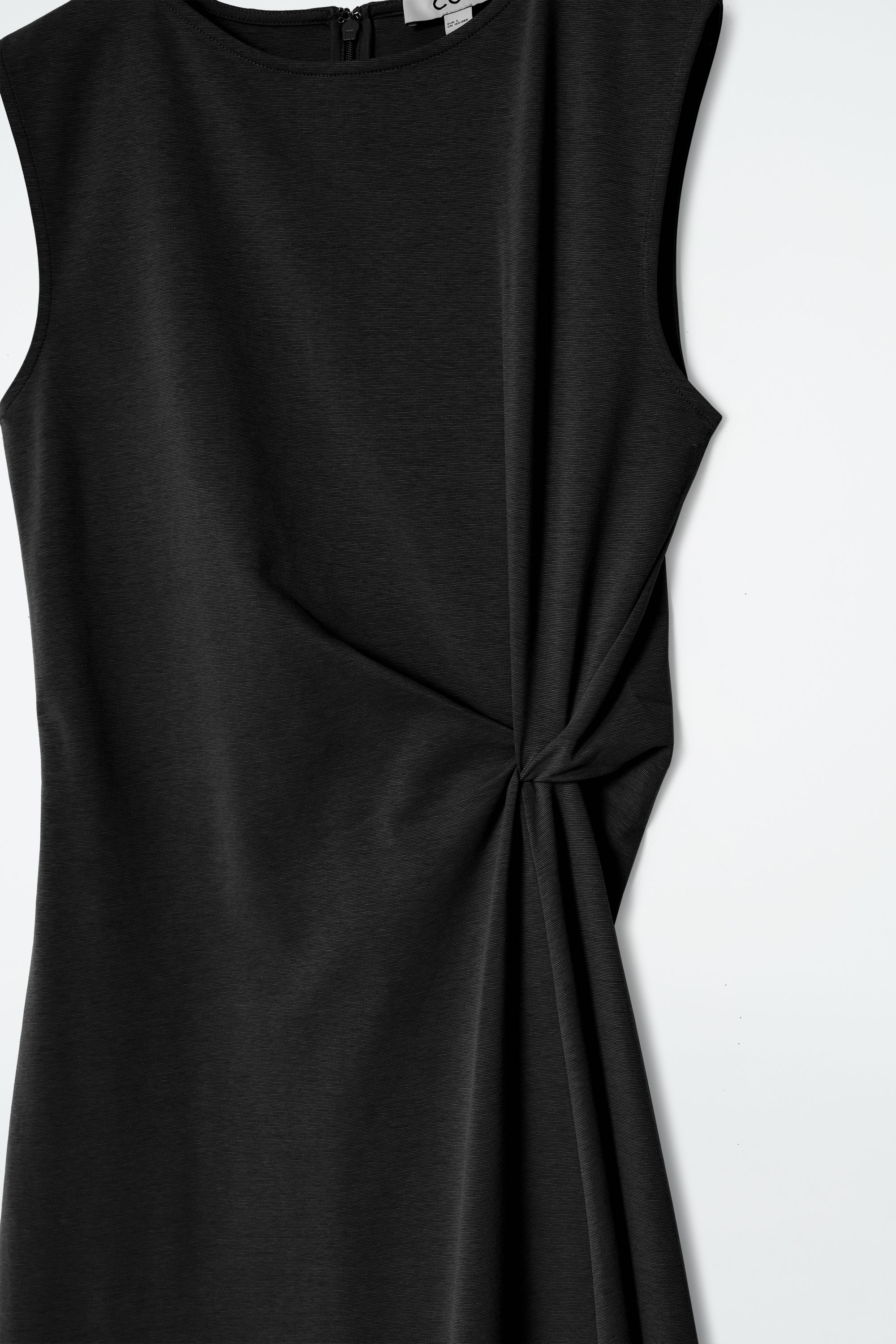 cos twist detail midi dress COS Women's Twist Detail Jersey Midi Dress in Brown | Cotton
