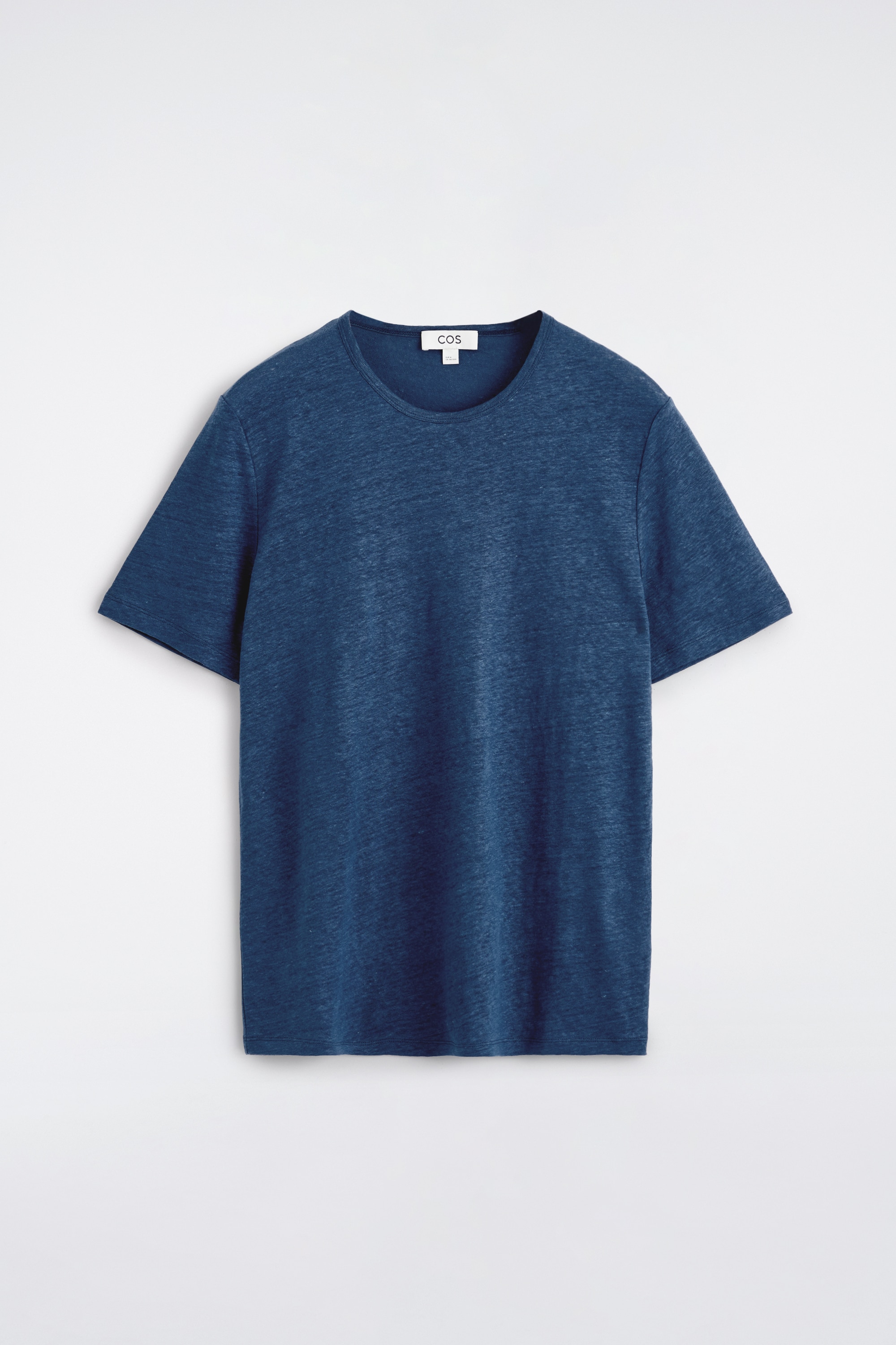 Linnen-jersey T-shirt - MARINEBLAUW/Zwart / gestreept/ZWART