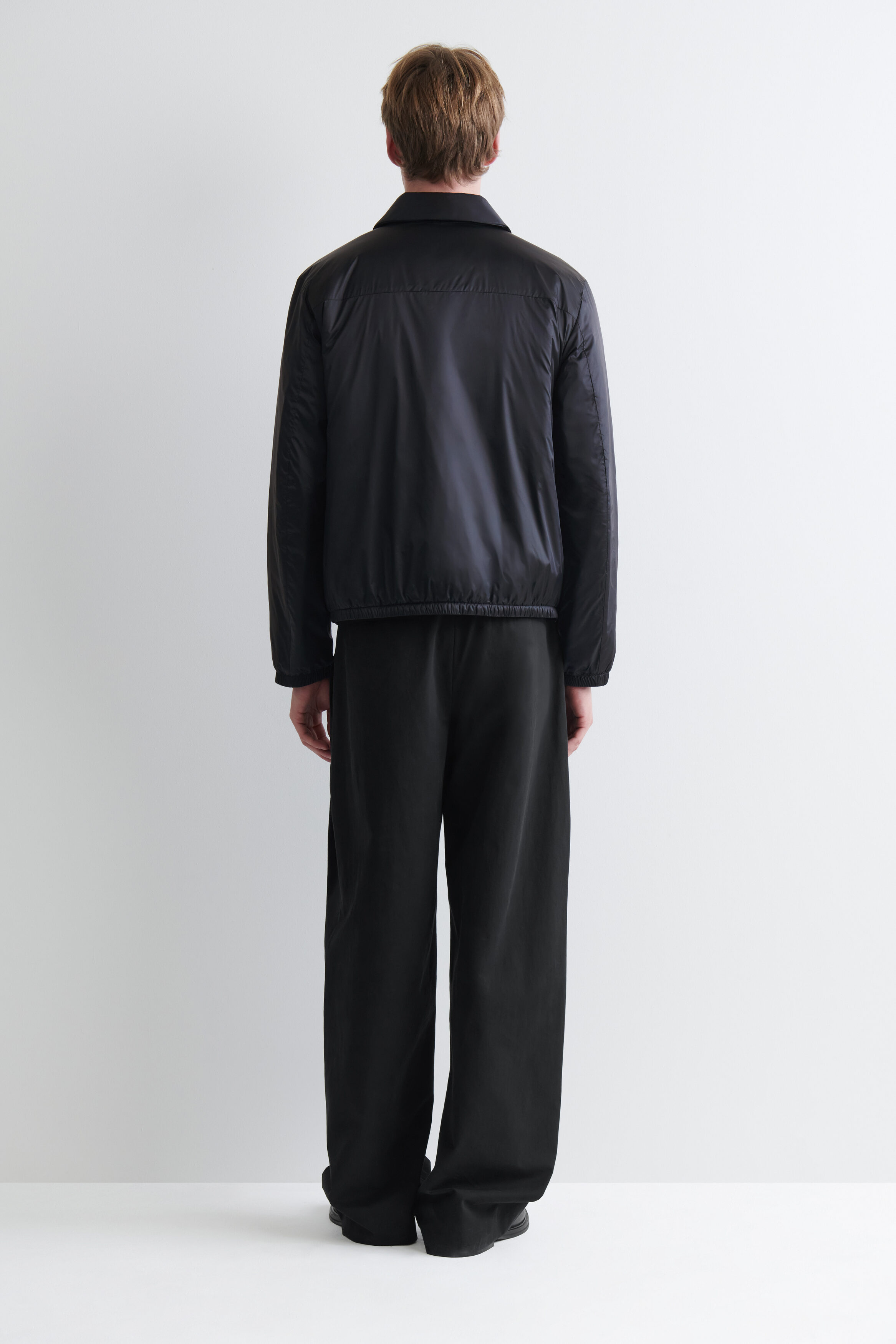 PADDED NYLON ZIP-UP BOMBER JACKET - NAVY | COS US