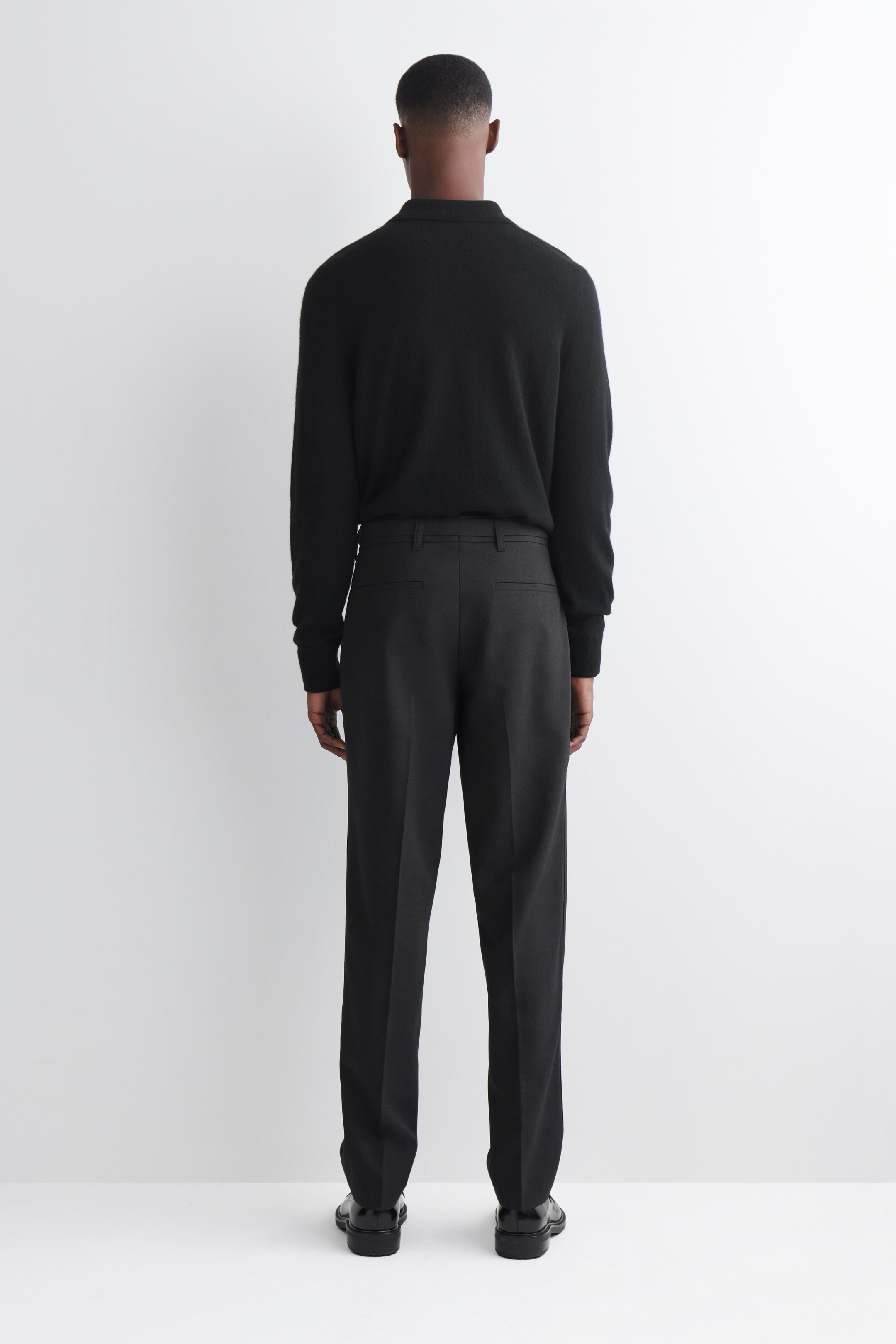 Vezi imaginea mai mare: PANTALONI SLIM CU CUREA DIN AMESTEC DE LÂNĂ - GRI - BĂRBAŢI | H&M RO 4