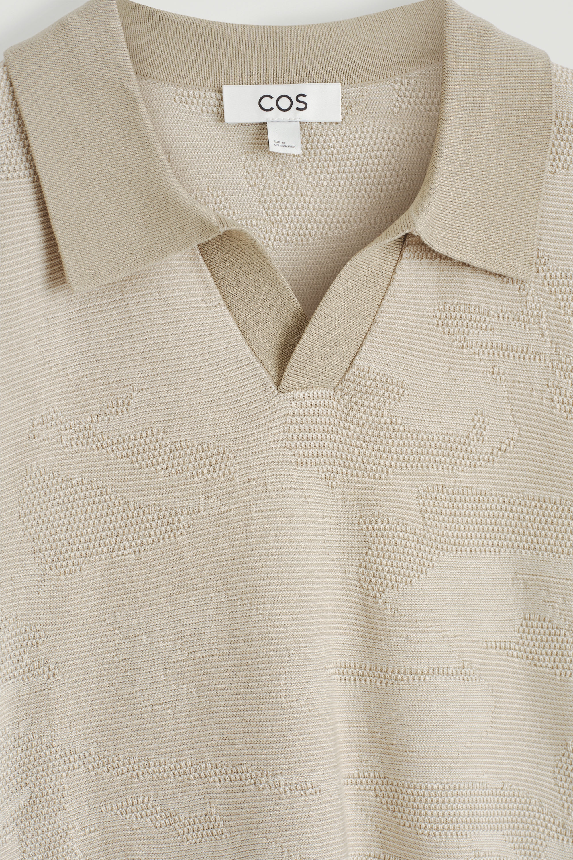 COTTON JACQUARD POLO SHIRT - MOLE | COS
