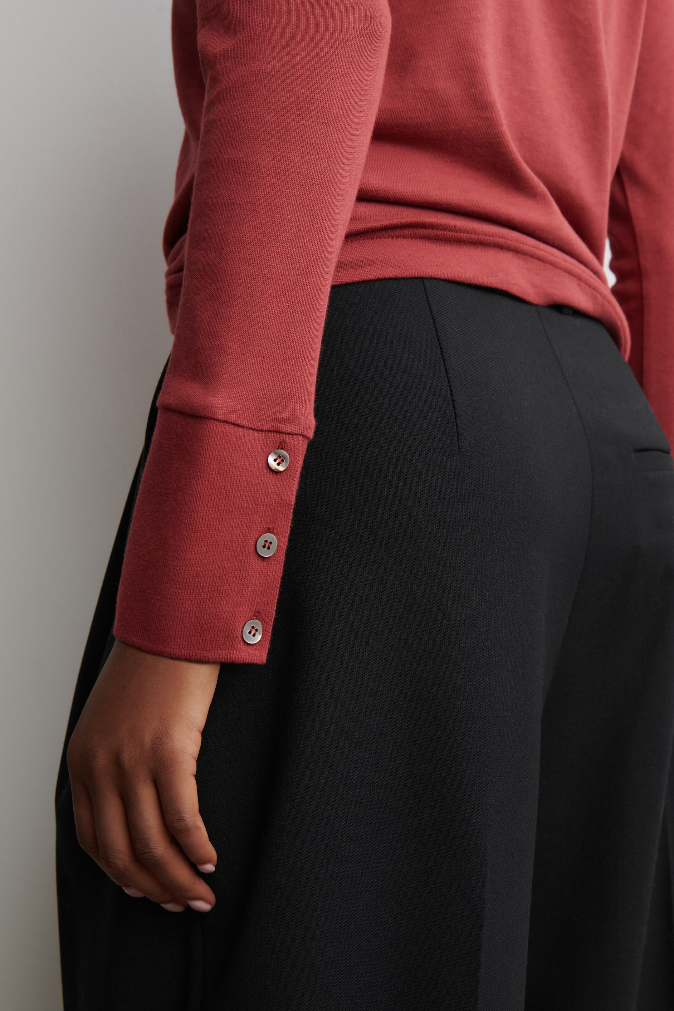 Visualizza immagine più grande: MAGLIA A MANICHE LUNGHE IN JERSEY DI COTONE - ROSSO - DONNA | H&M IT 5