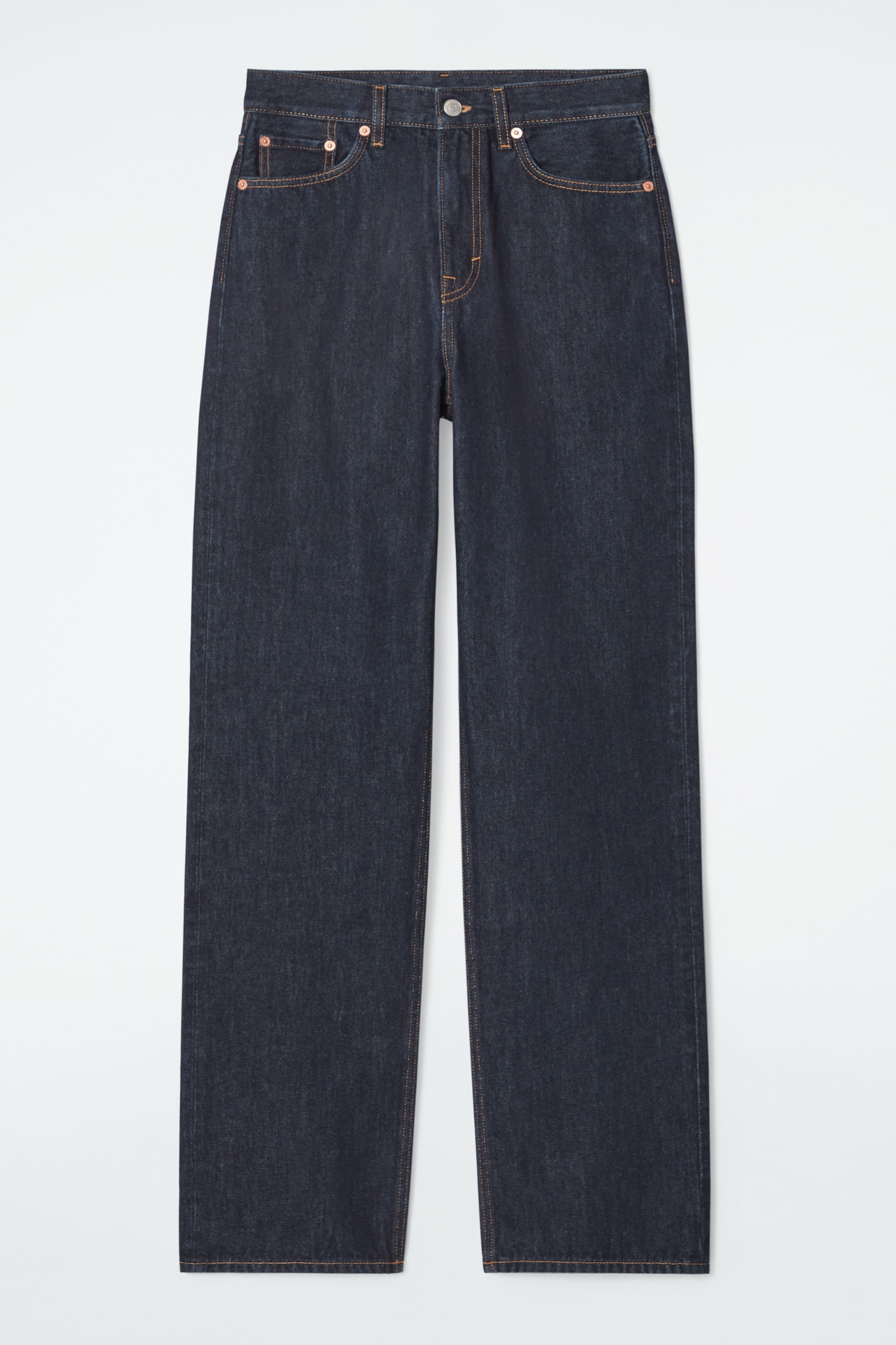 COLUMN JEANS MIT GERADEM BEIN - Dunkelblau/HELLBLAU