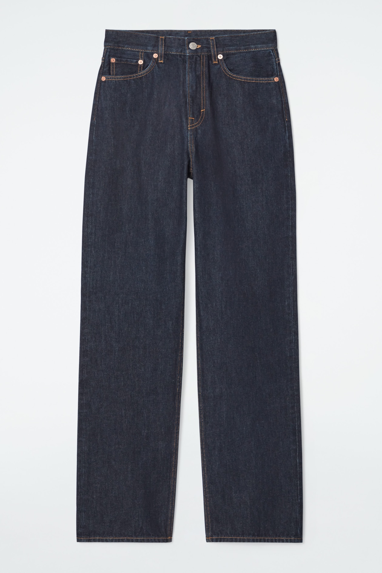 COLUMN STRAIGHT-LEG JEANS - DARK BLUE | COS FI