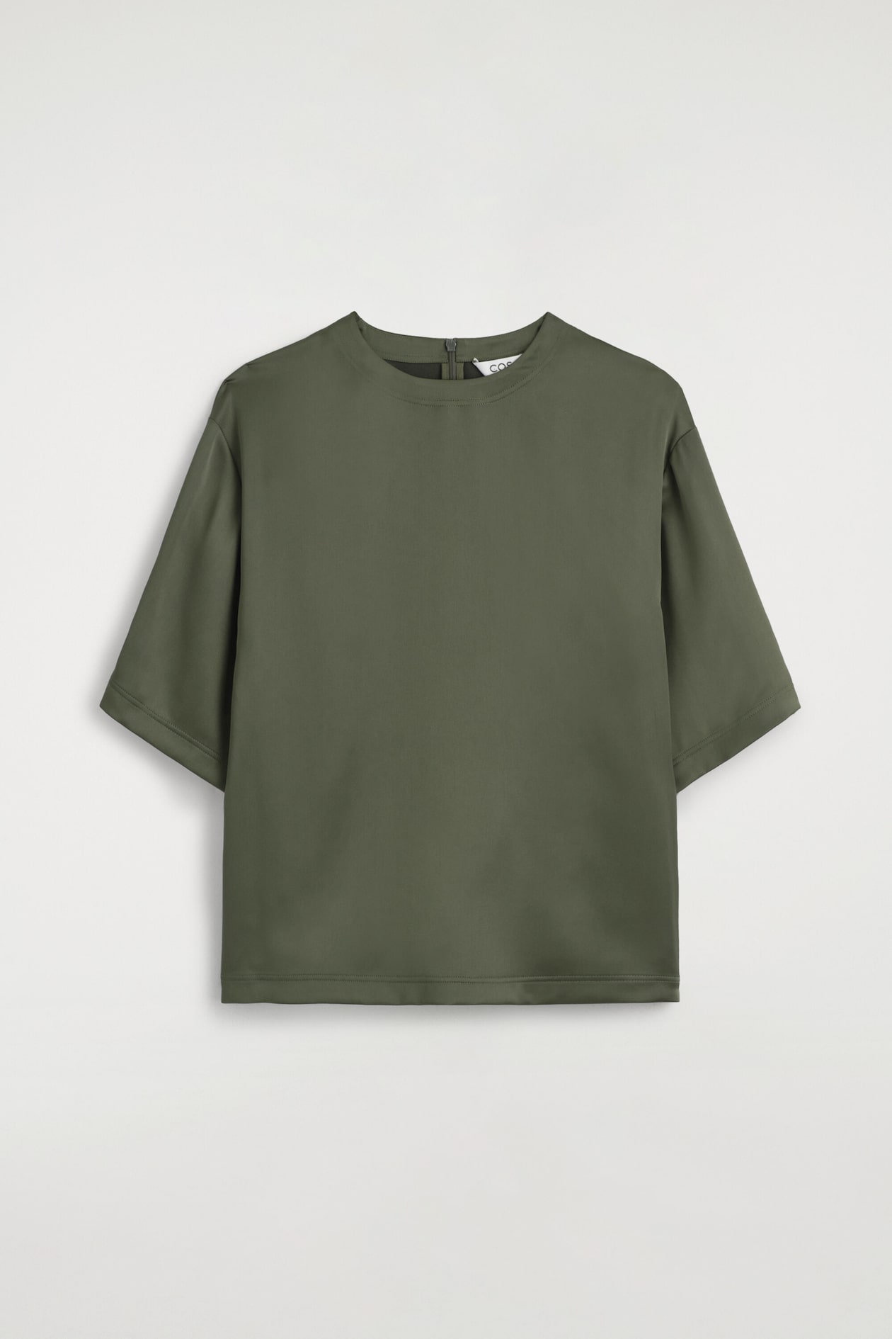 SATIN T-SHIRT — KHAKI