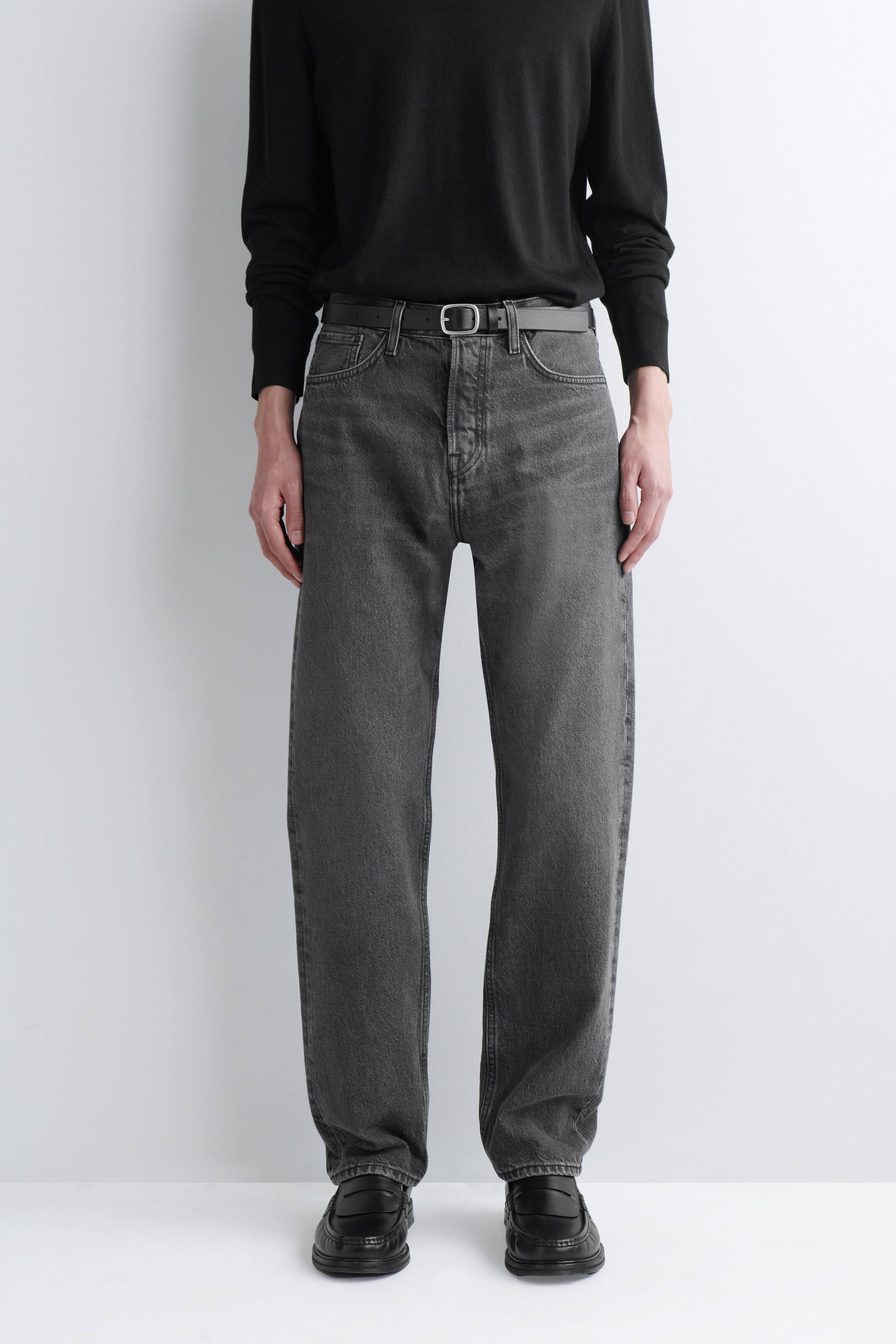 Ingrandisci l'immagine: SIGNATURE STRAIGHT-LEG JEANS - WASHED BLACK - UOMO | H&M CH 4