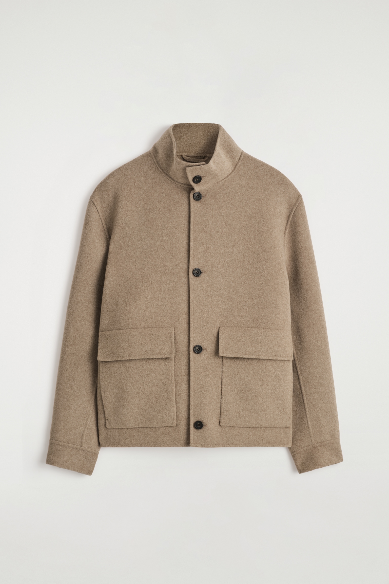 CHAQUETA HARRINGTON DE LANA - CAMEL/MARRÓN OSCURO - 2
