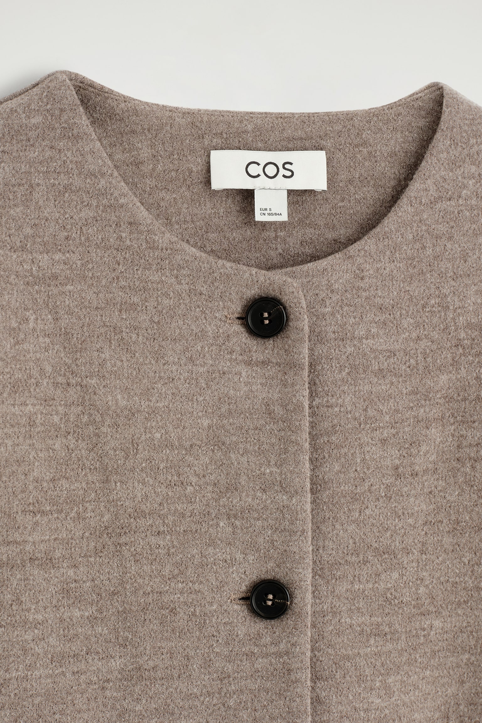 BOILED-WOOL CARDIGAN - BEIGE MÉLANGE - 3