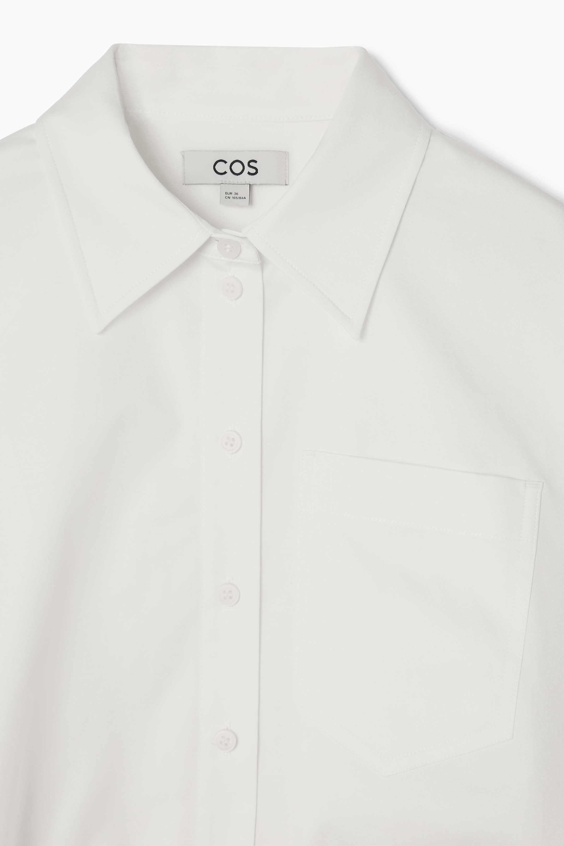 OVERSIZED TIE-DETAIL CROPPED SHIRT