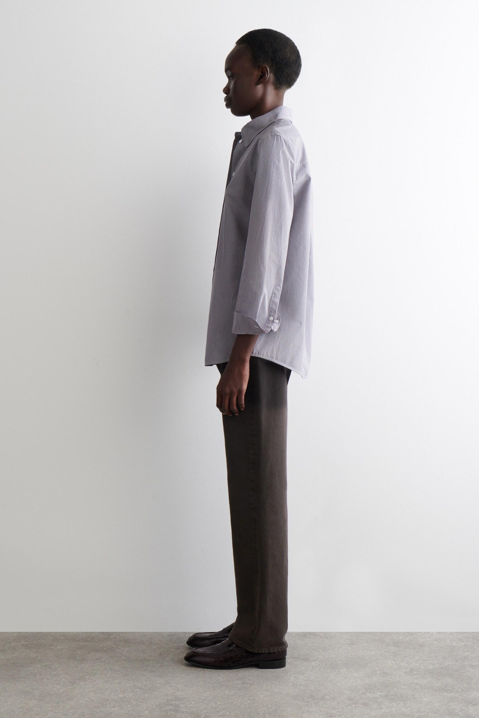 CHEMISE EN COTON VICHY - BLANC / BLEU / CARREAUX/BLEU / BEIGE / VICHY - 5