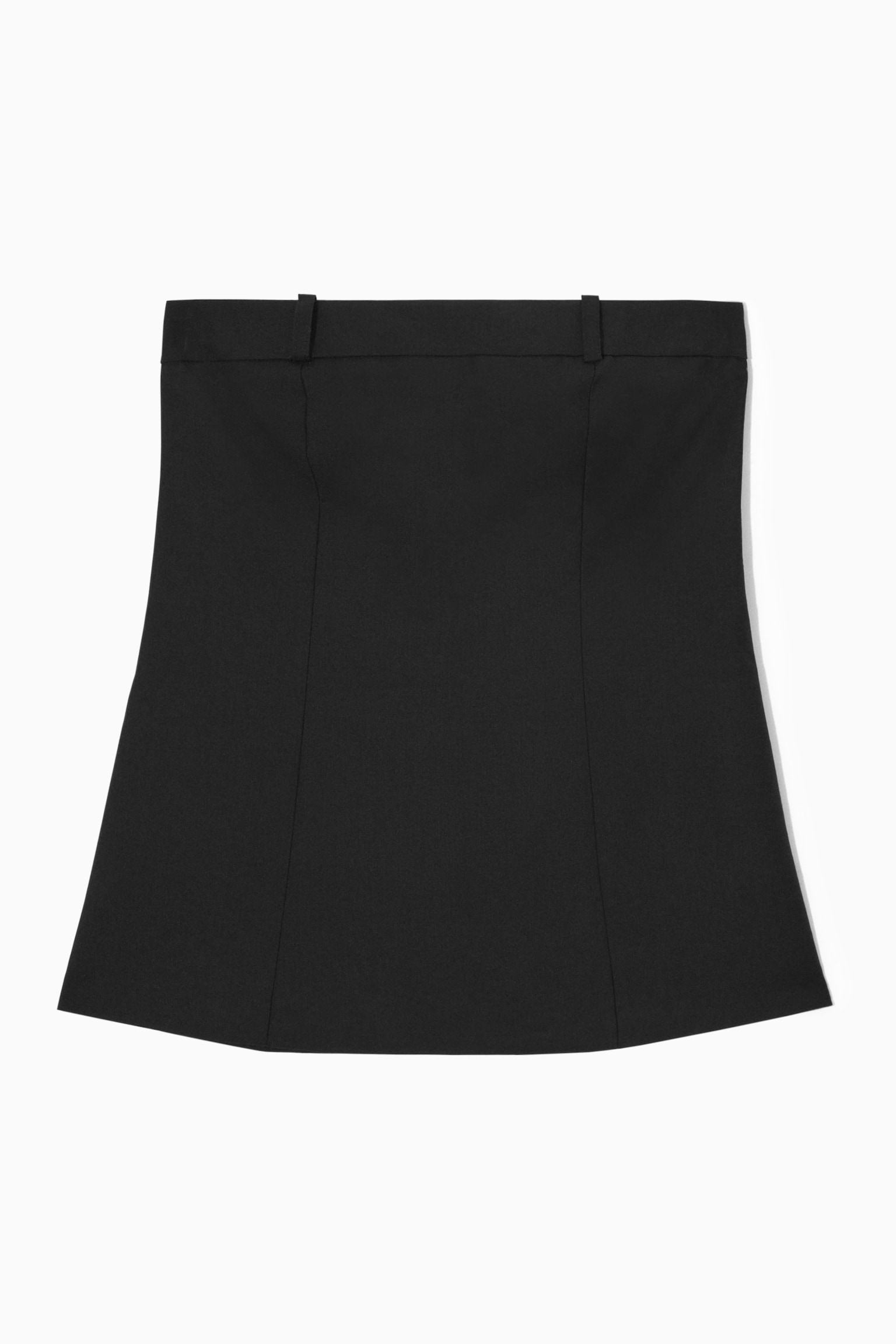 DECONSTRUCTED WOOL BUSTIER - BLACK