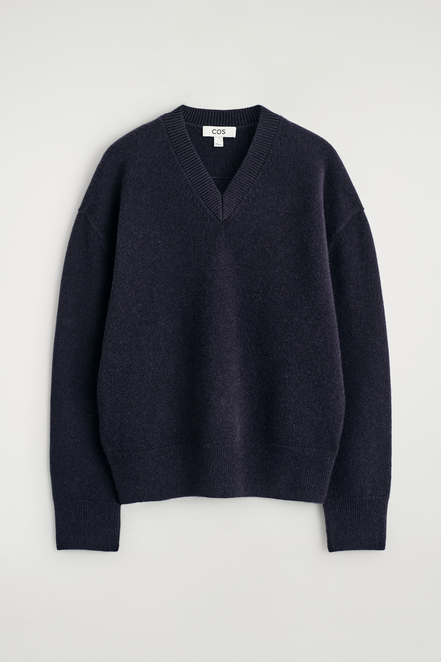WOLLPULLOVER MIT V-AUSSCHNITT - NAVYBLAU/GRAU MELIERT - 2