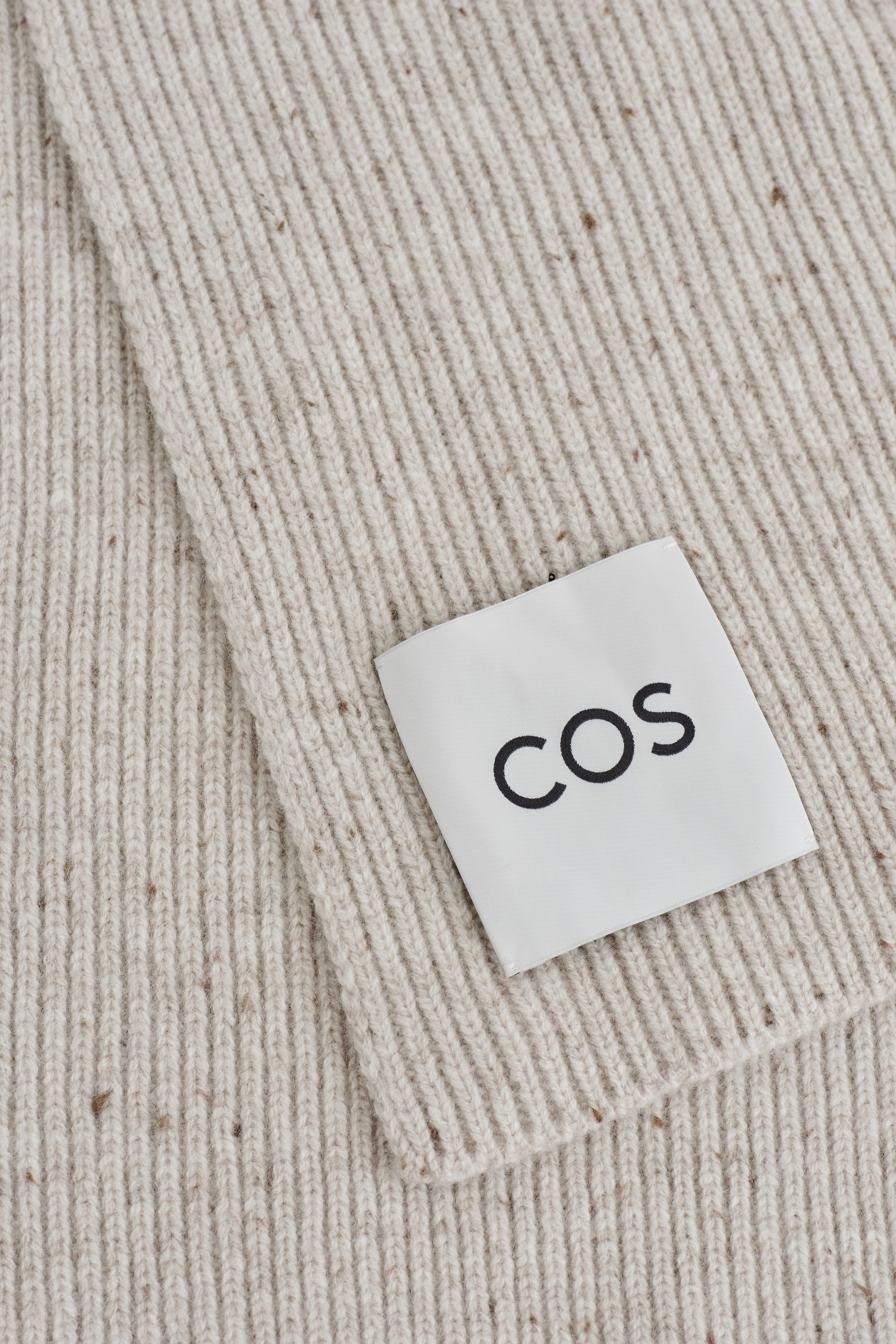 RIBBED WOOL-CASHMERE SCARF