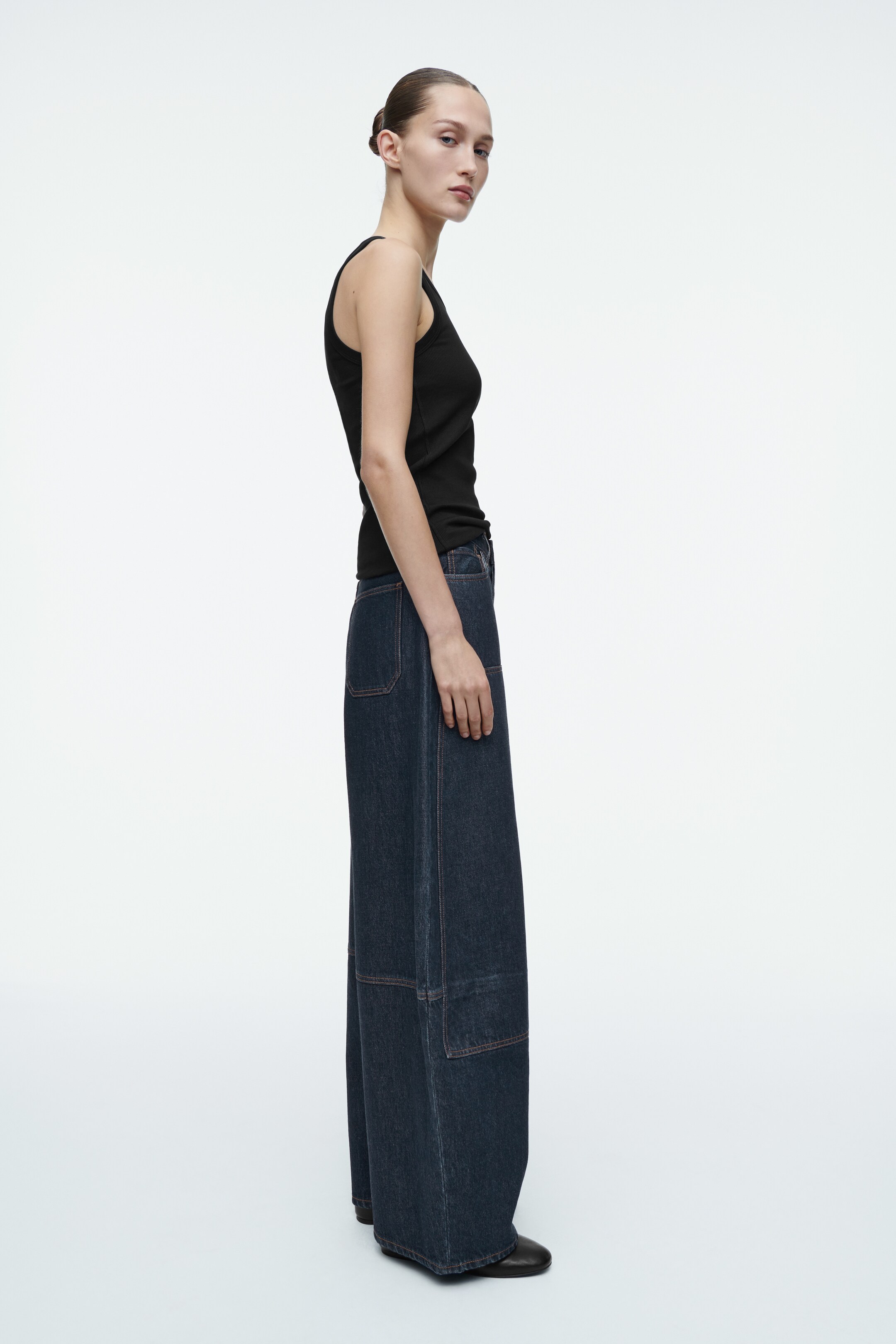 Agrandir l'image: PANTALON BARREL WESTERN EN DENIM BRUT - INDIGO BRUT - FEMME | H&M BE 3