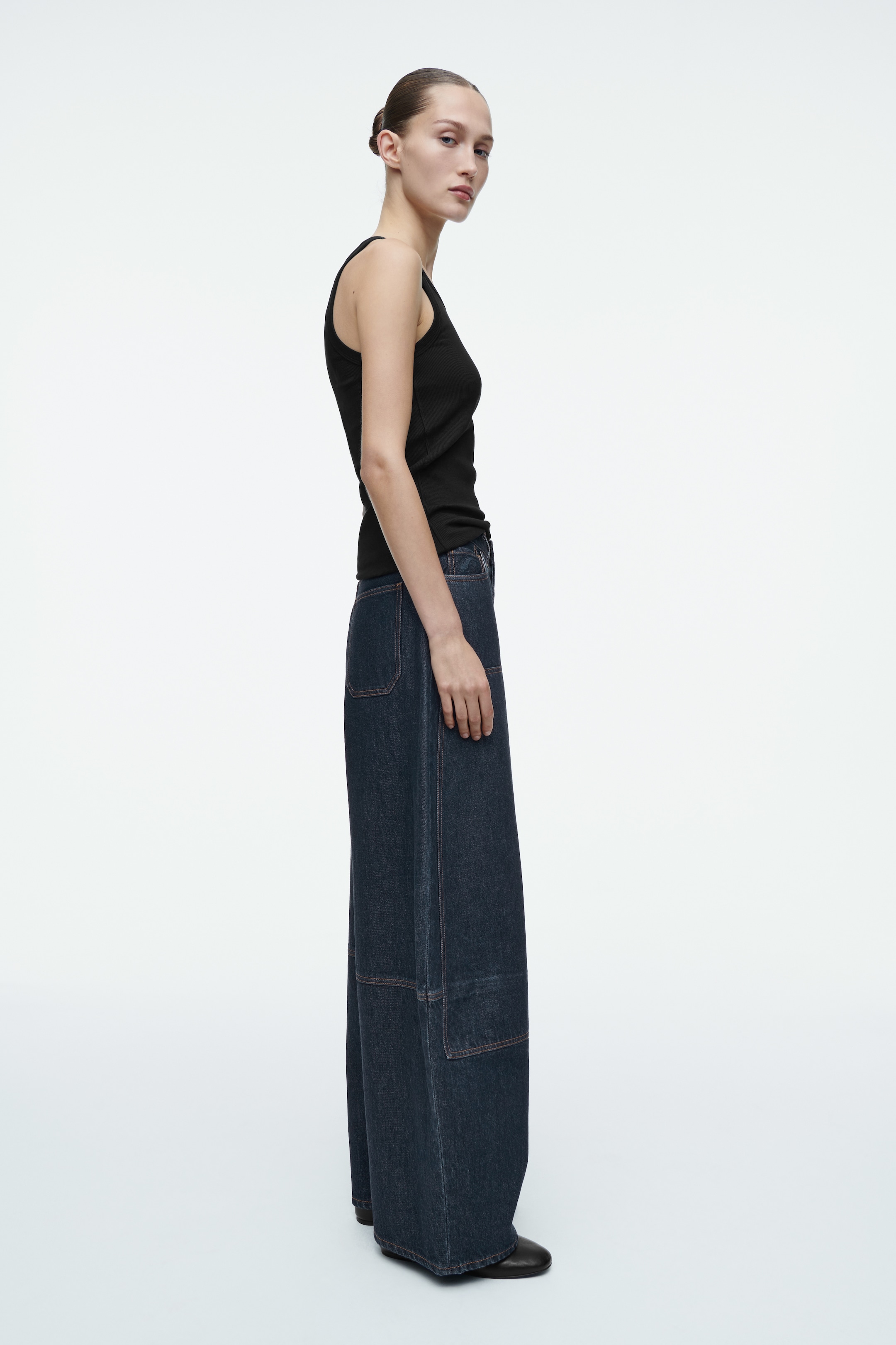 Größeres Bild anzeigen: RAW-DENIM-HOSE MIT BARREL-BEIN IM WESTERNSTIL - INDIGOBLAU - Ladies | H&M AT 3