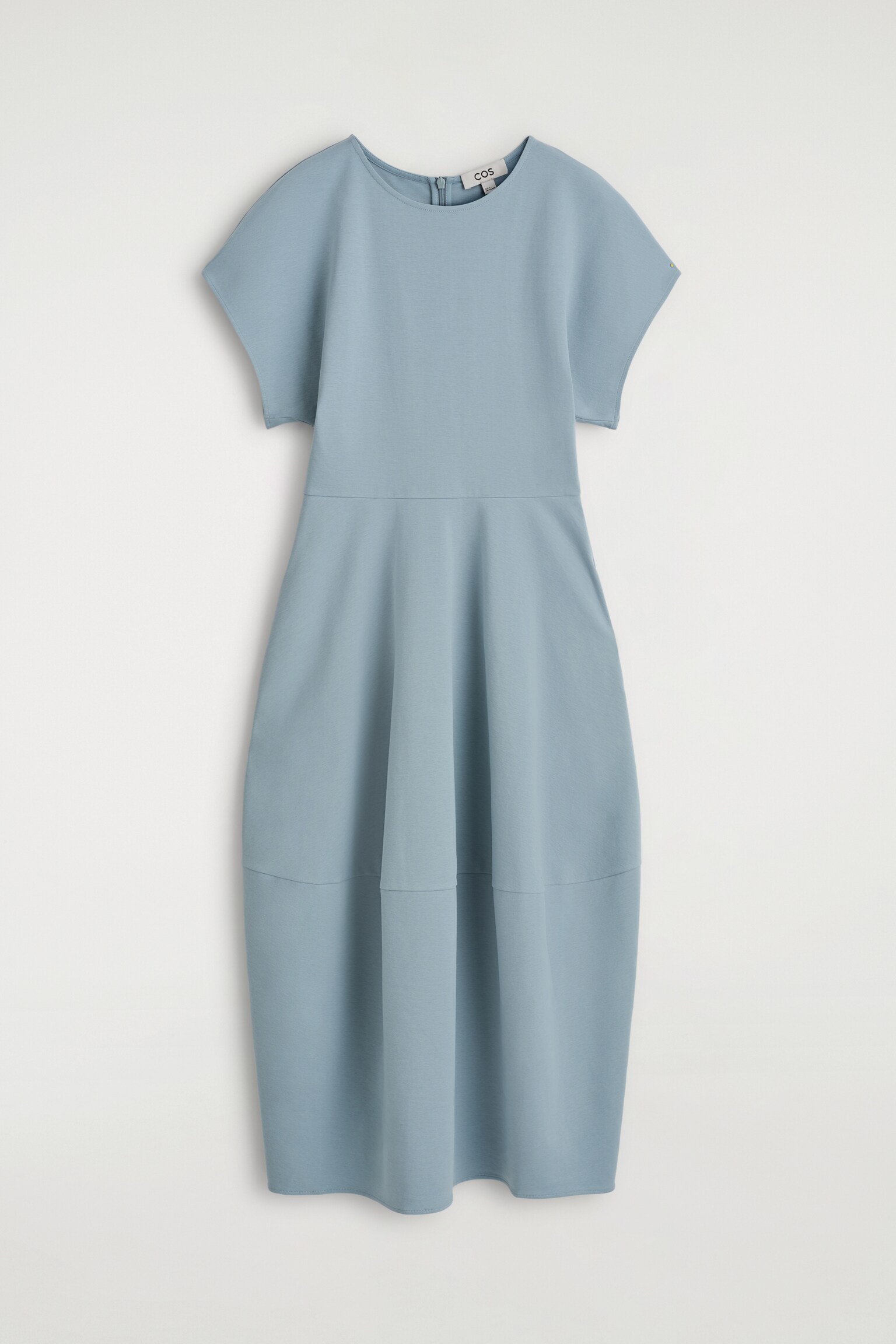 MIDIKLEID AUS BAUMWOLLE - HELLBLAU/NAVYBLAU - 2