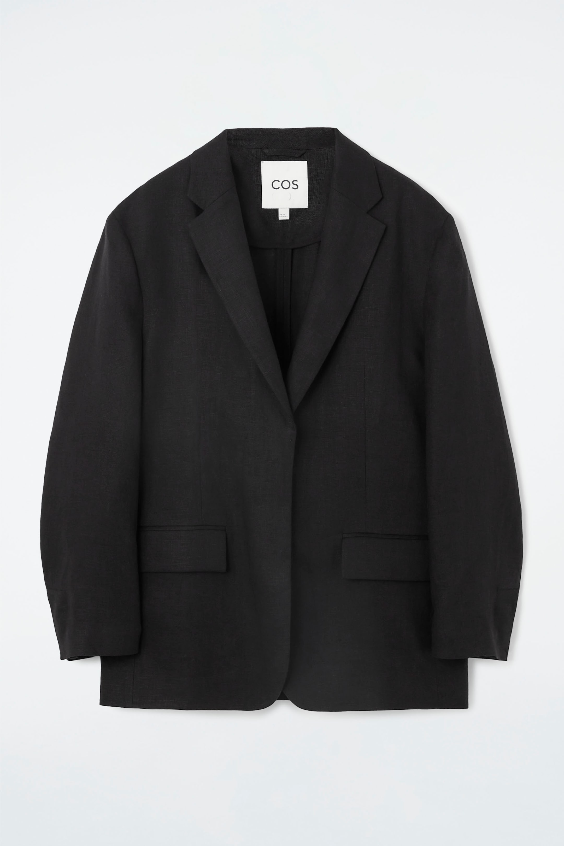 Ingrandisci l'immagine: RELAXED SINGLE-BREASTED LINEN BLAZER - BLACK - DONNA | H&M CH 1