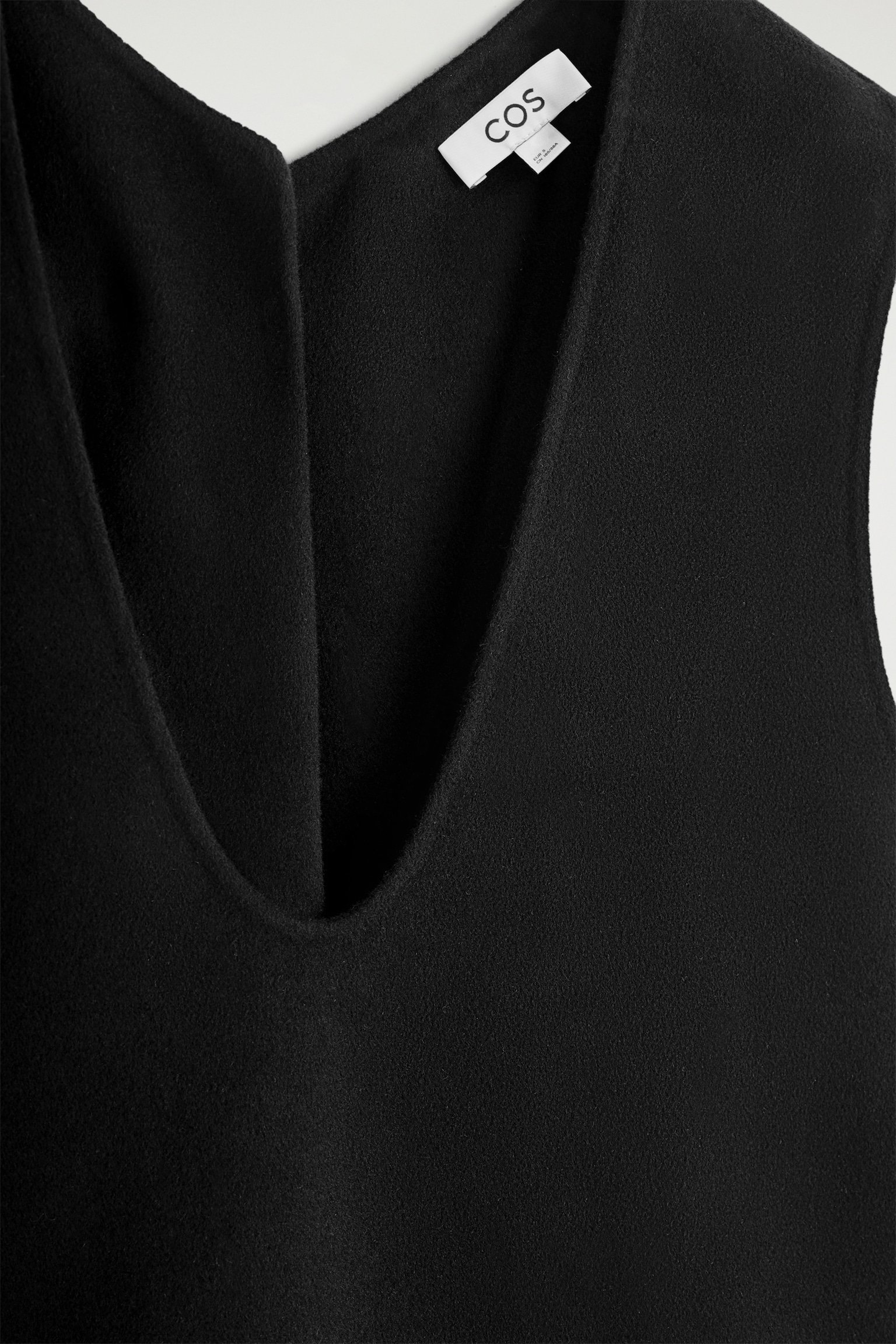 DOUBLE-FACED WOOL VEST - BLACK - 4