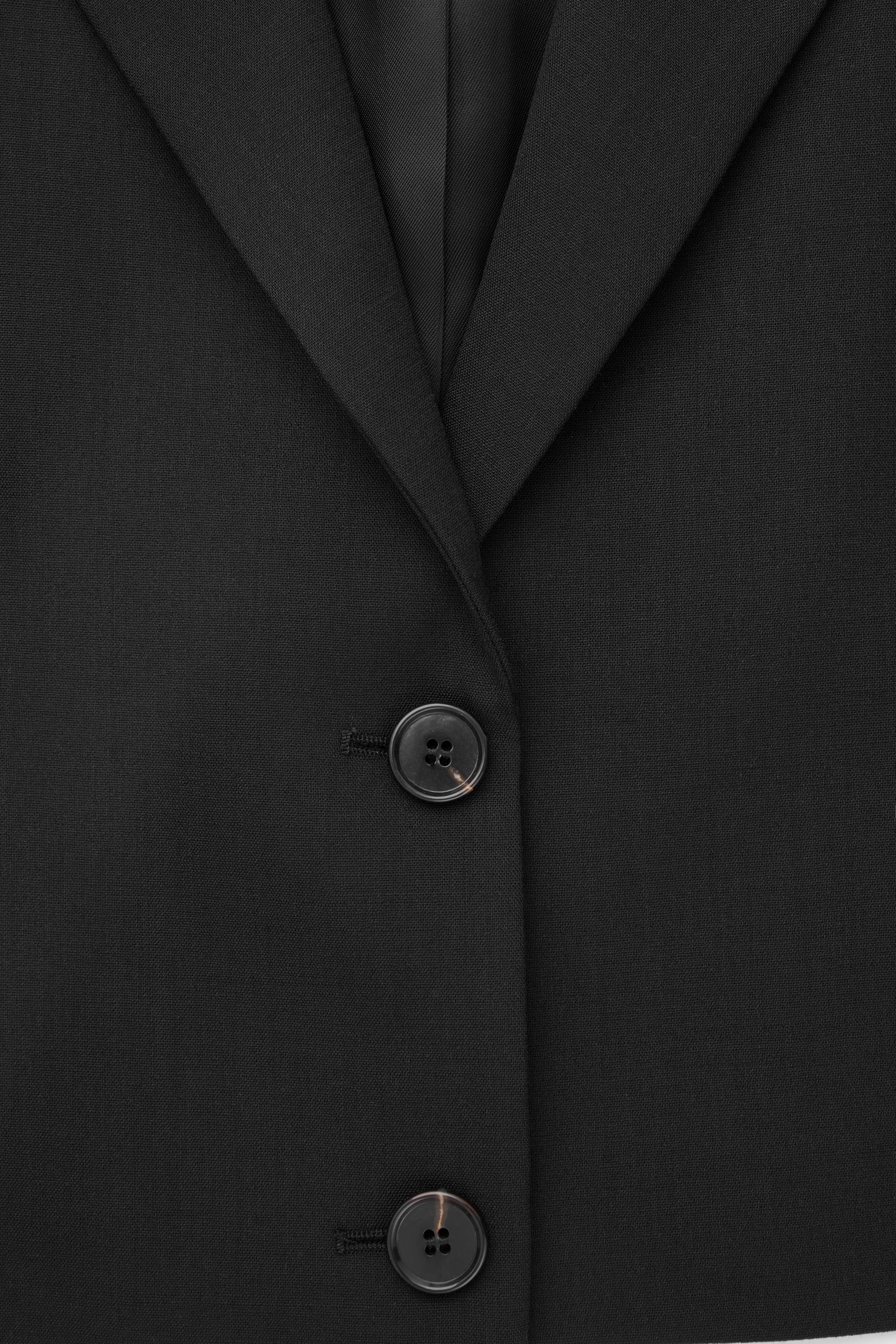 Ingrandisci l'immagine: REGULAR CROPPED WOOL BLAZER - BLACK - DONNA | H&M CH 2