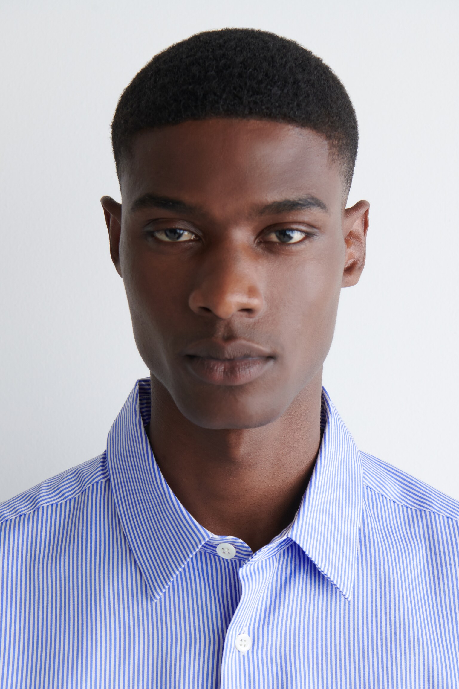 CHEMISE HABILLÉE SLIM EN POPELINE - BLEU / RAYÉ/BLEU MARINE/BLANC - 5