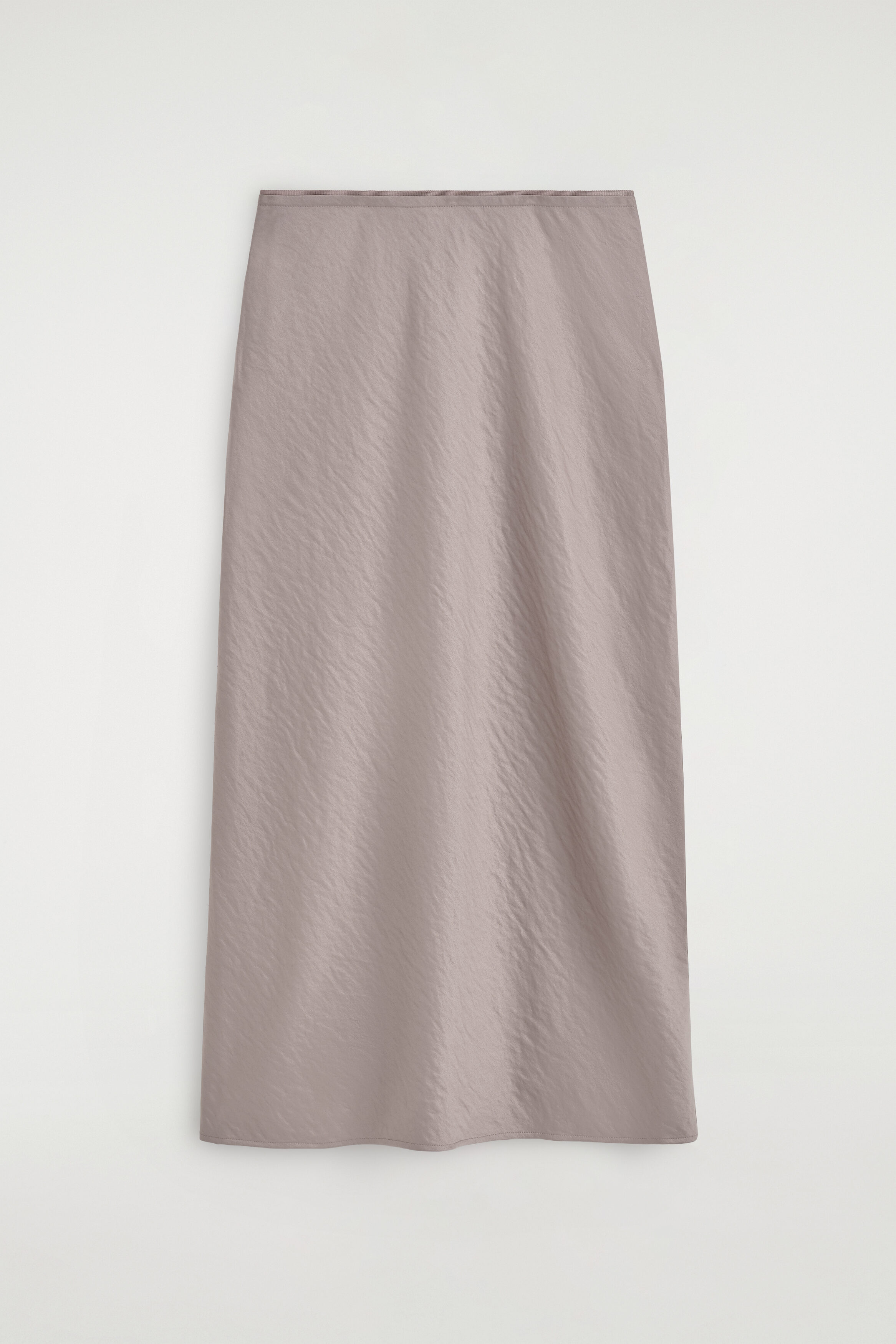 Crinkled-satin Midi Skirt