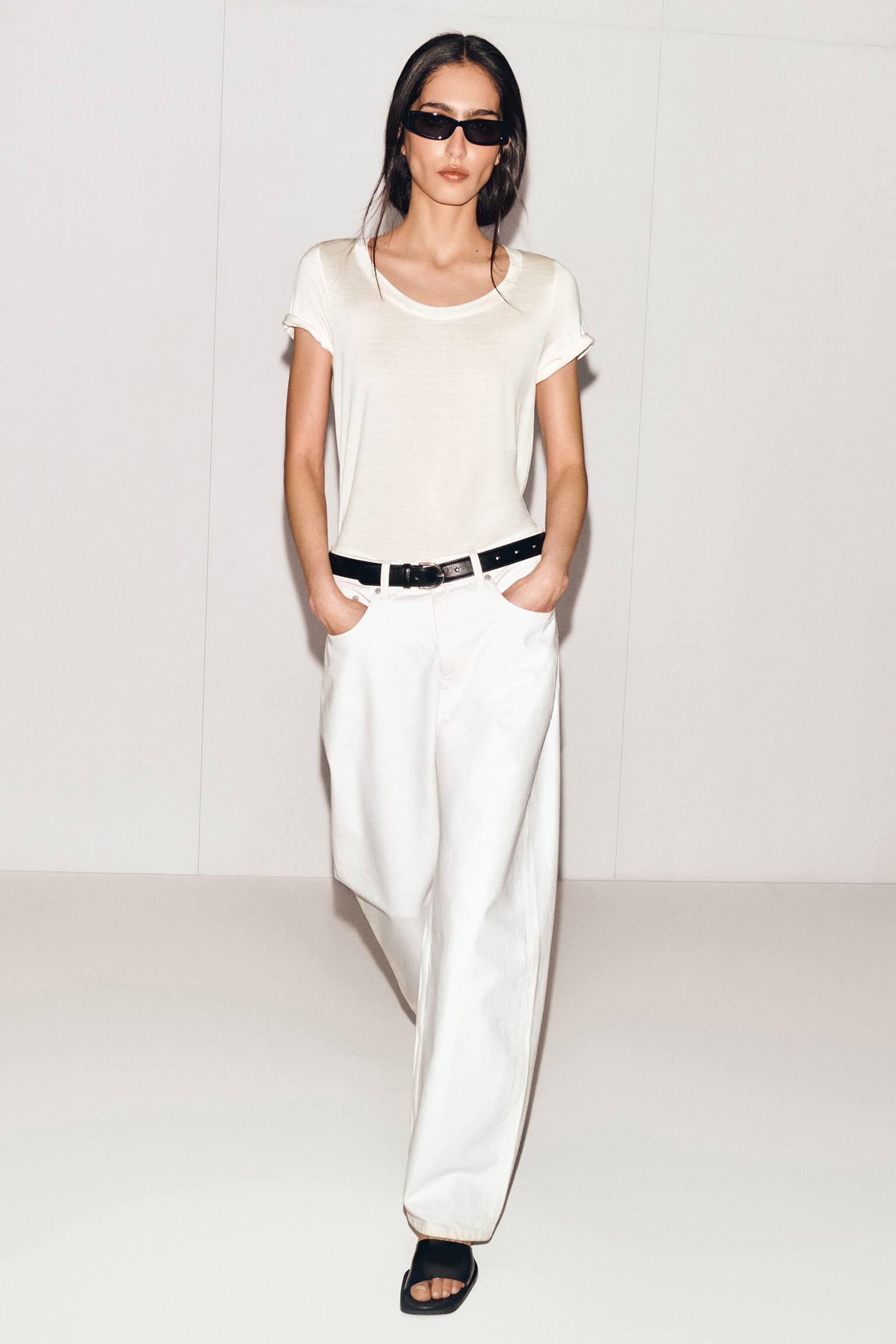 CHORD JEANȘI CU PICIOR DREPT - ALB/ALBASTRU ȘTERS/INDIGO ÎNCHIS/NEGRU - 7