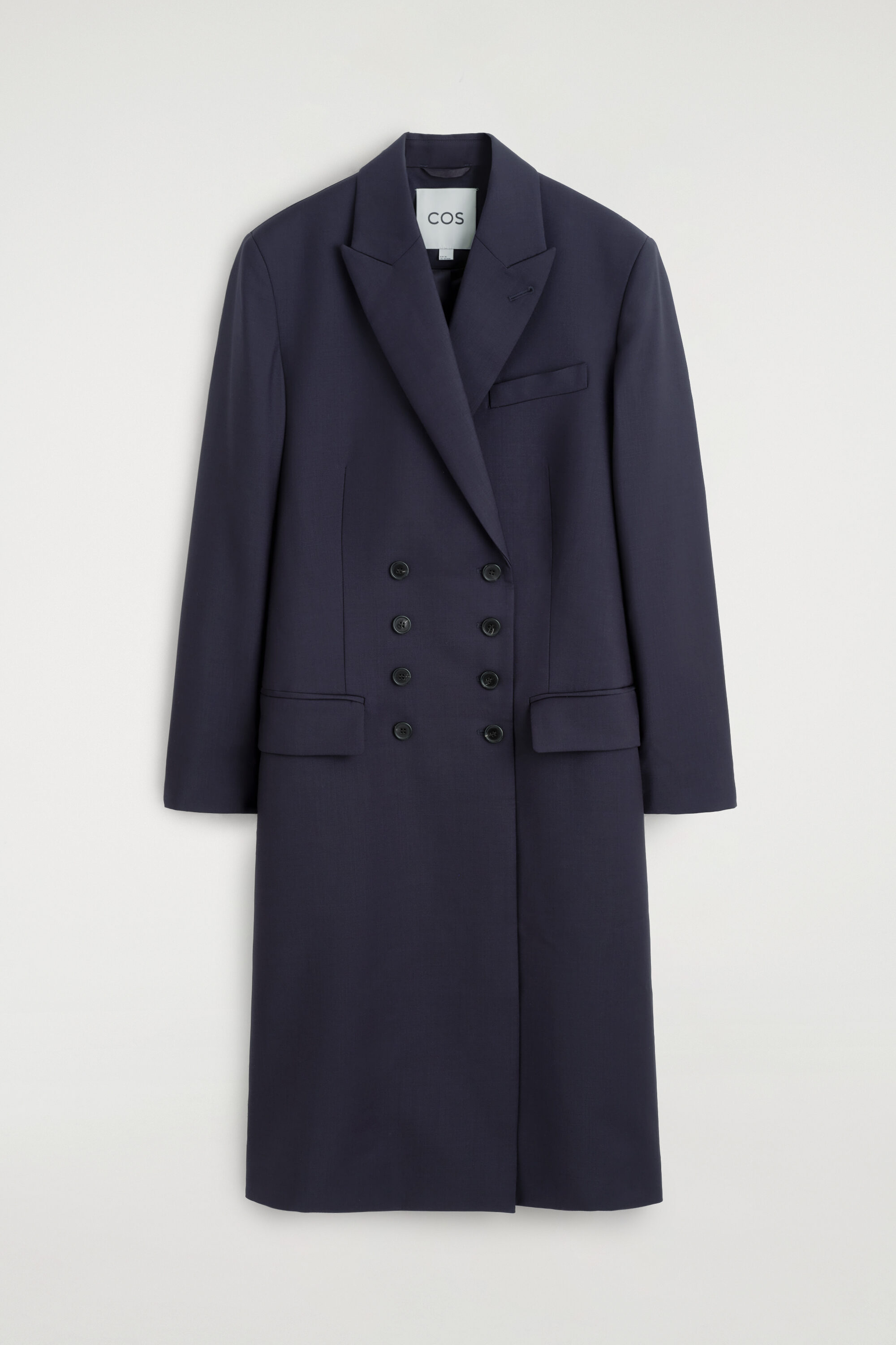 WOOL DOUBLE-BREASTED LONGLINE BLAZER - thumbnail 6