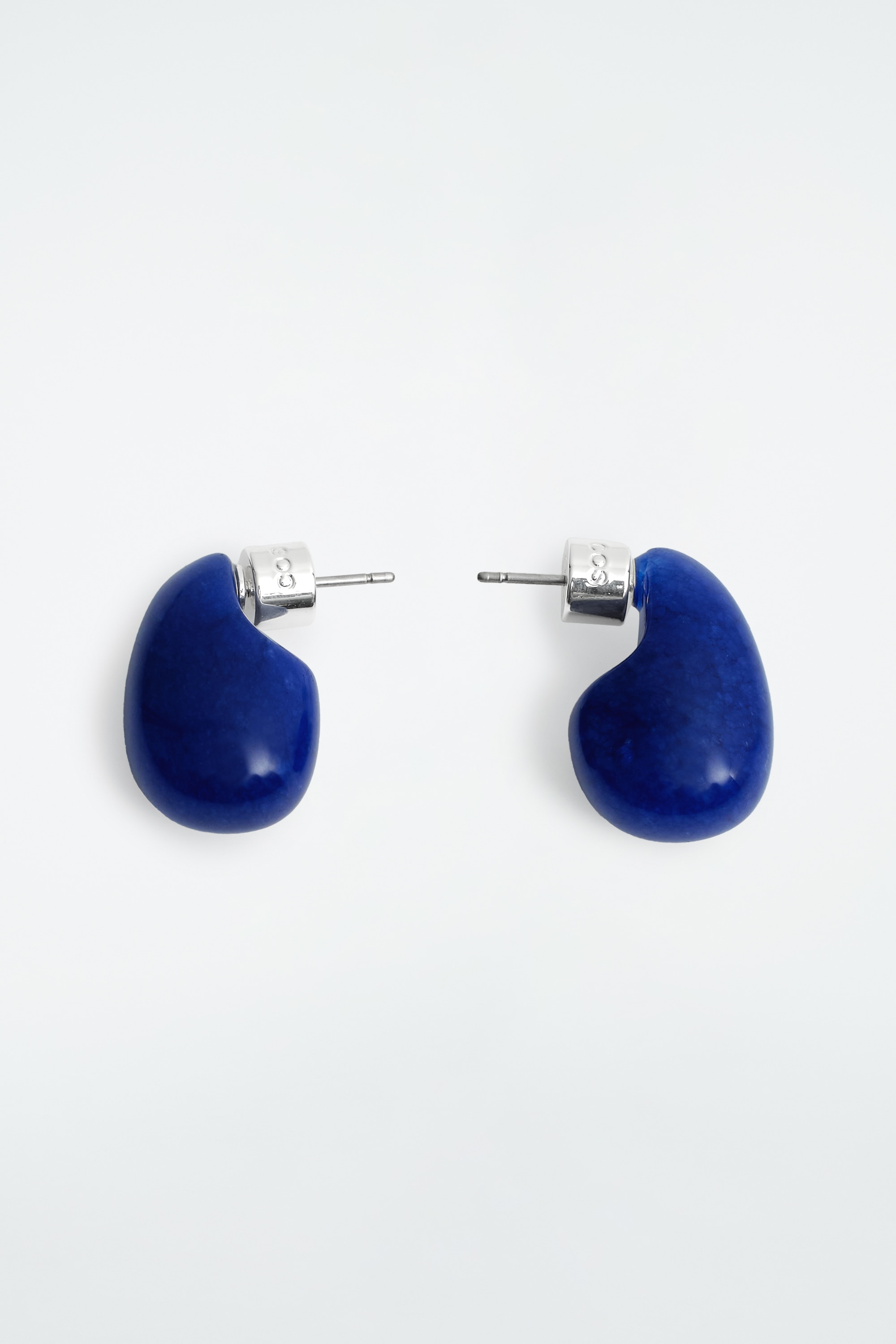 ORECCHINI A GOCCIA MINI IN VETRO - COBALTO/TALPA