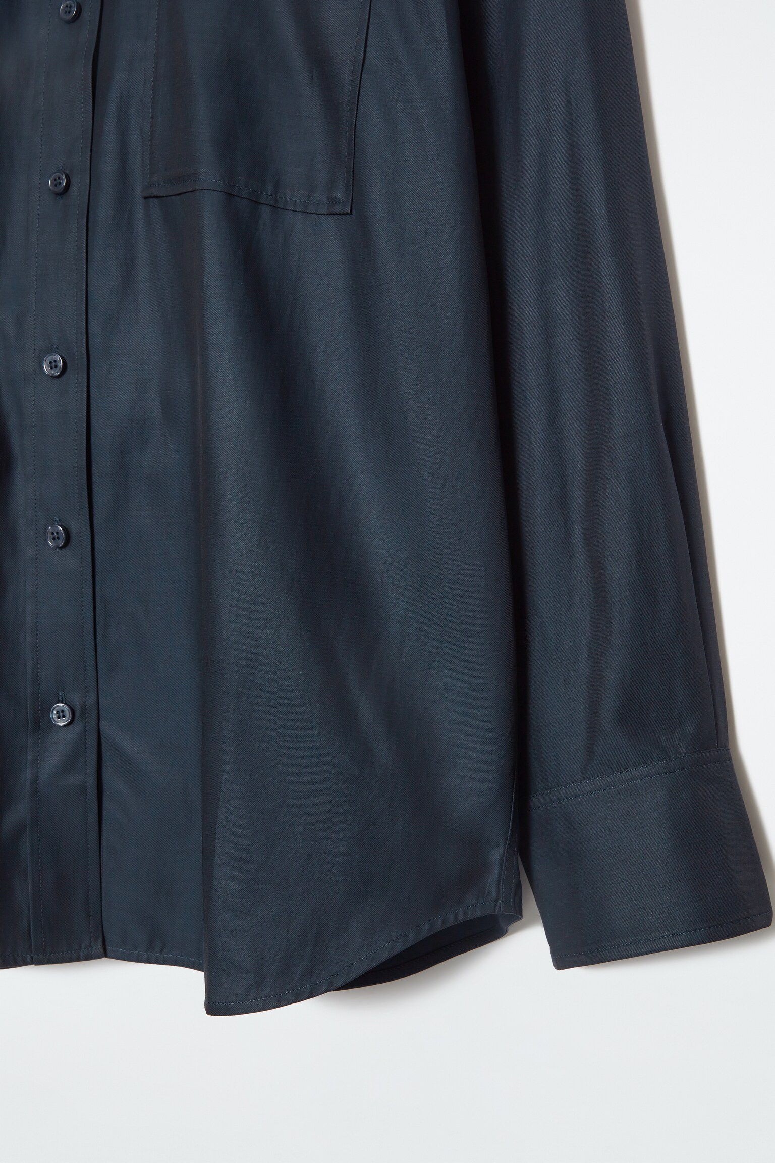 OVERSIZED TWILL SHIRT - NAVY - 2
