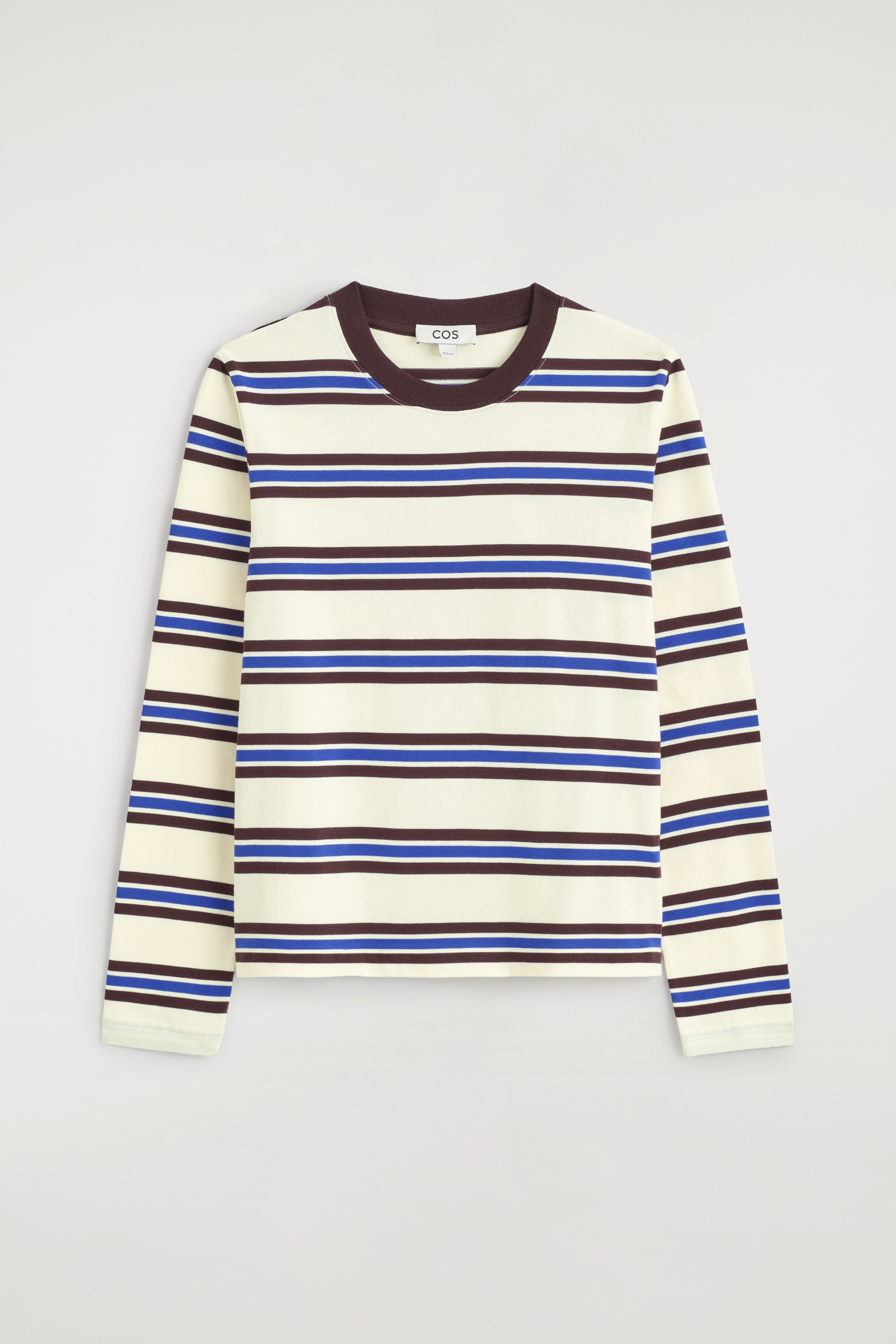 KLASSISK LÅNGÄRMAD T-SHIRT - WHITE / BLUE / STRIPED/VIT/MARINBLÅ/SVART/LILA/BRUN-RANDIG/RÖD