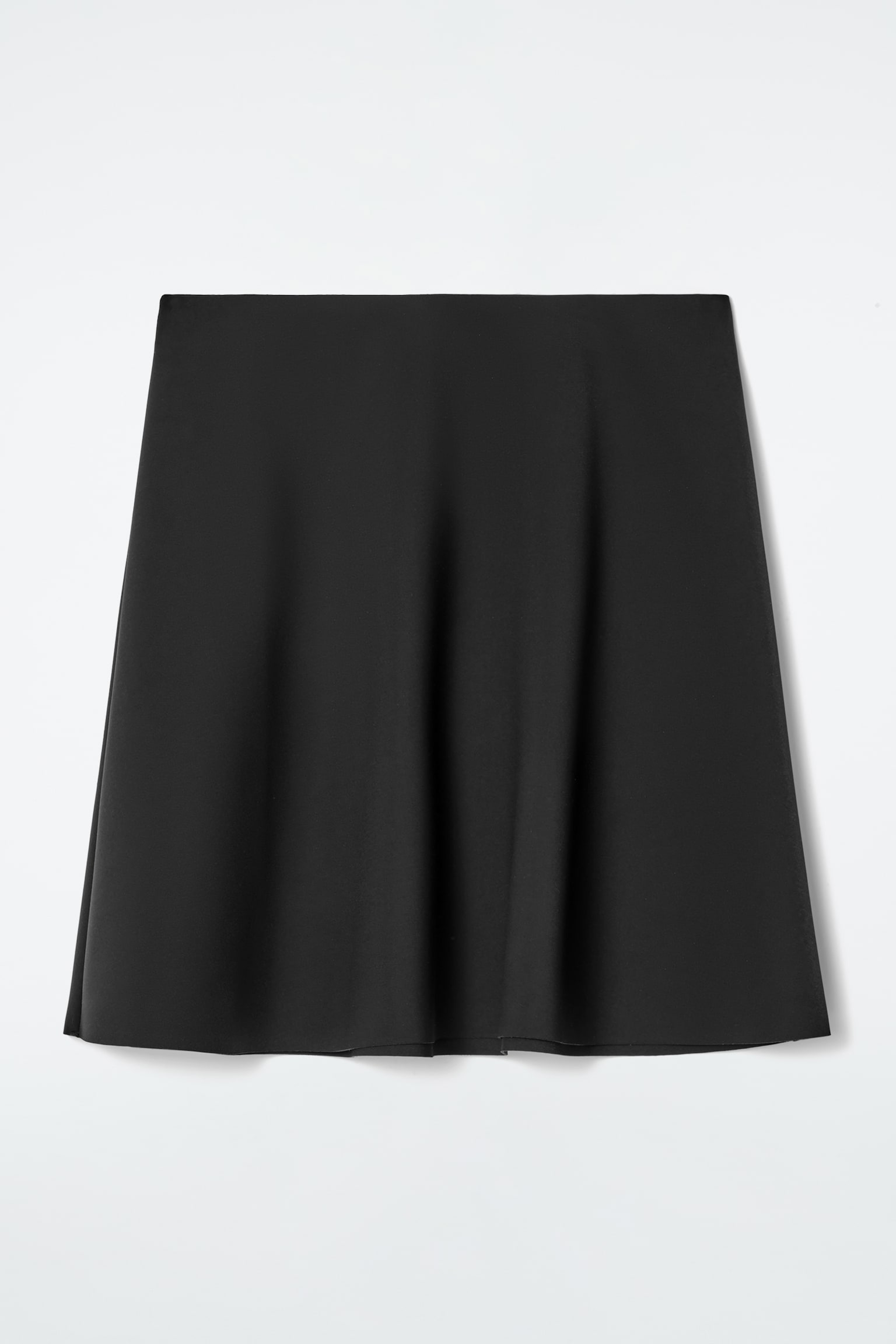 A-LINE SCUBA MINI SKIRT - BLACK