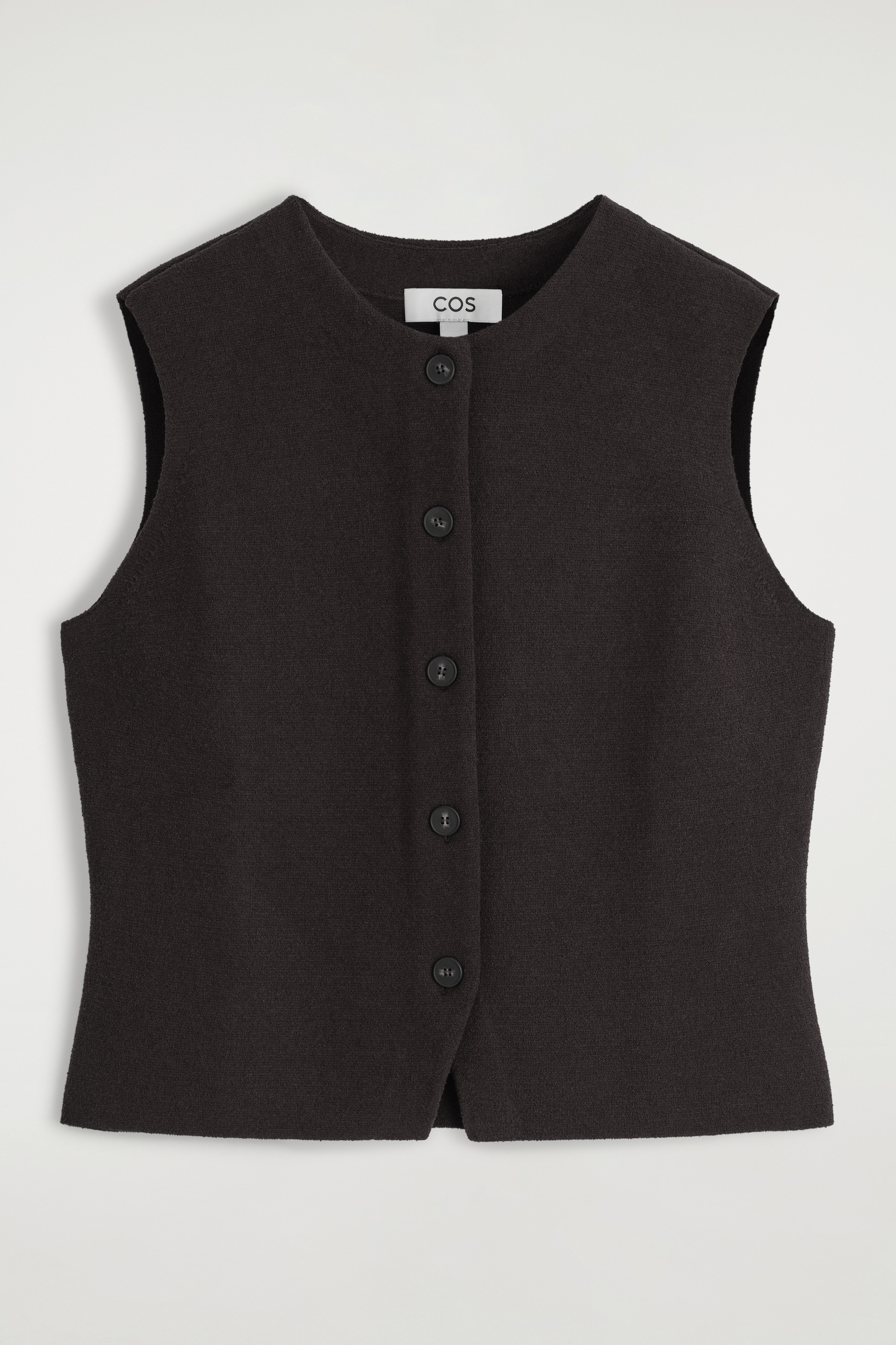 GILET EN MAILLE DE COTON - BRUN FONCÉ/ROUGE PROFOND/IVOIRE/NOIR/VERT