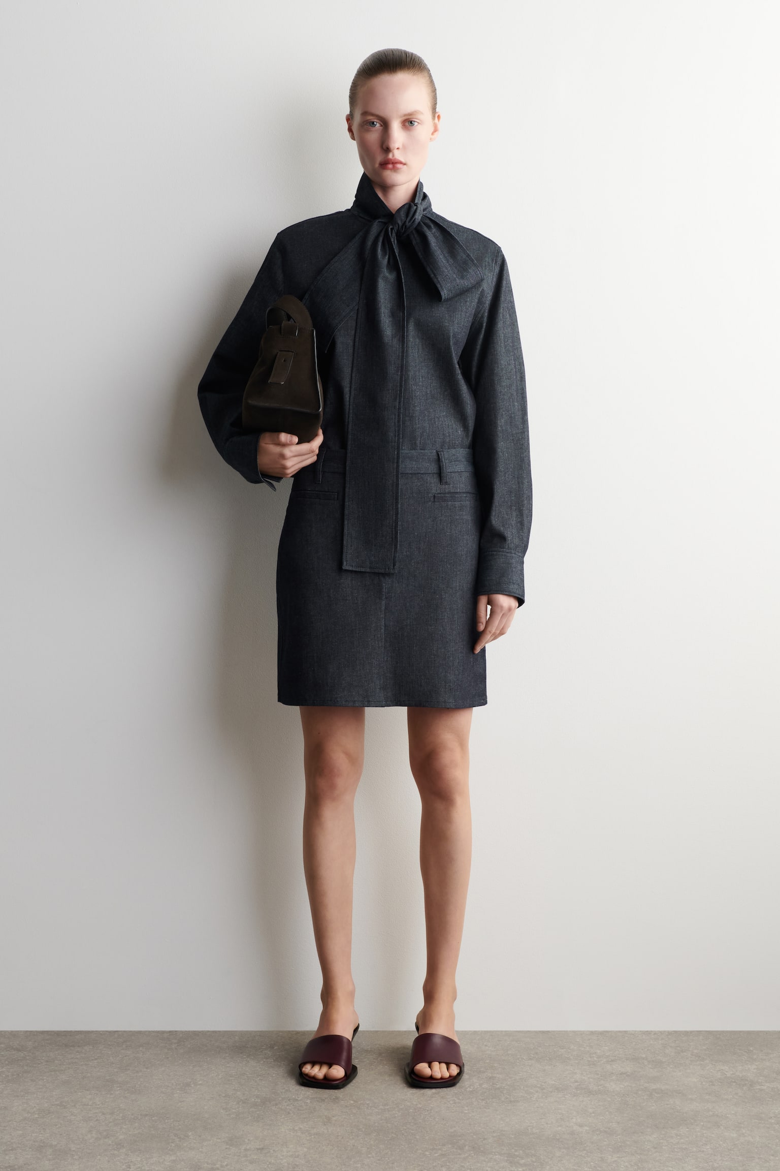 חצאית מיני ג'ינס - אינדיגו - 1