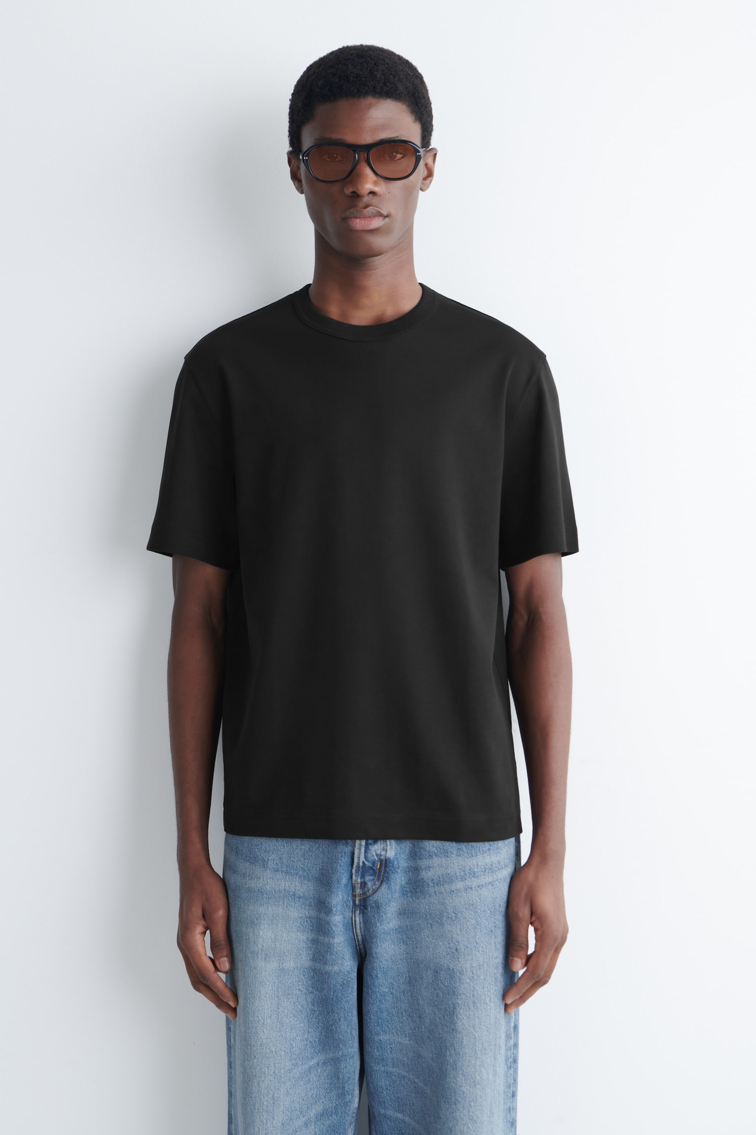 CAMISETA ALGODÓN CUELLO REDONDO - NEGRO/AZUL MARINO/AZUL CLARO/AZUL VIVO/AZUL MARINO/BLANCO/A RAYAS/BLANCO/VERDE/BLANCO/RAYAS/AMARILLO MANTEQUILLA/BLANCO/AZUL MARINO/BLANCO/A RAYAS/AZUL MARINO/NEGRO/AZUL MARINO - 1