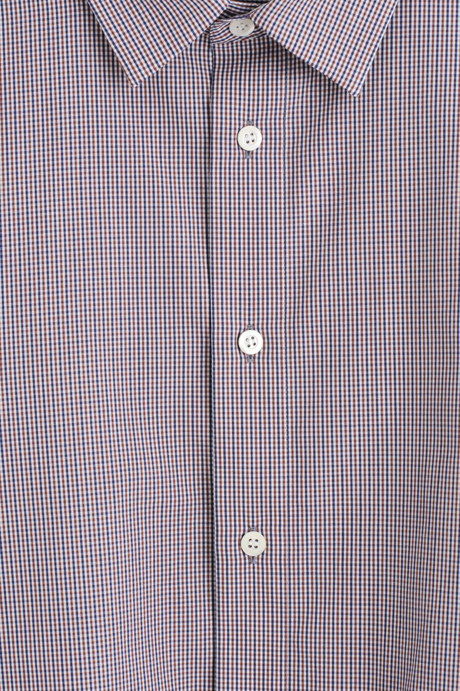 CAMISA DE POPELINA DE CUADROS RELAXED FIT - ROJO / AZUL / CUADROS - 4