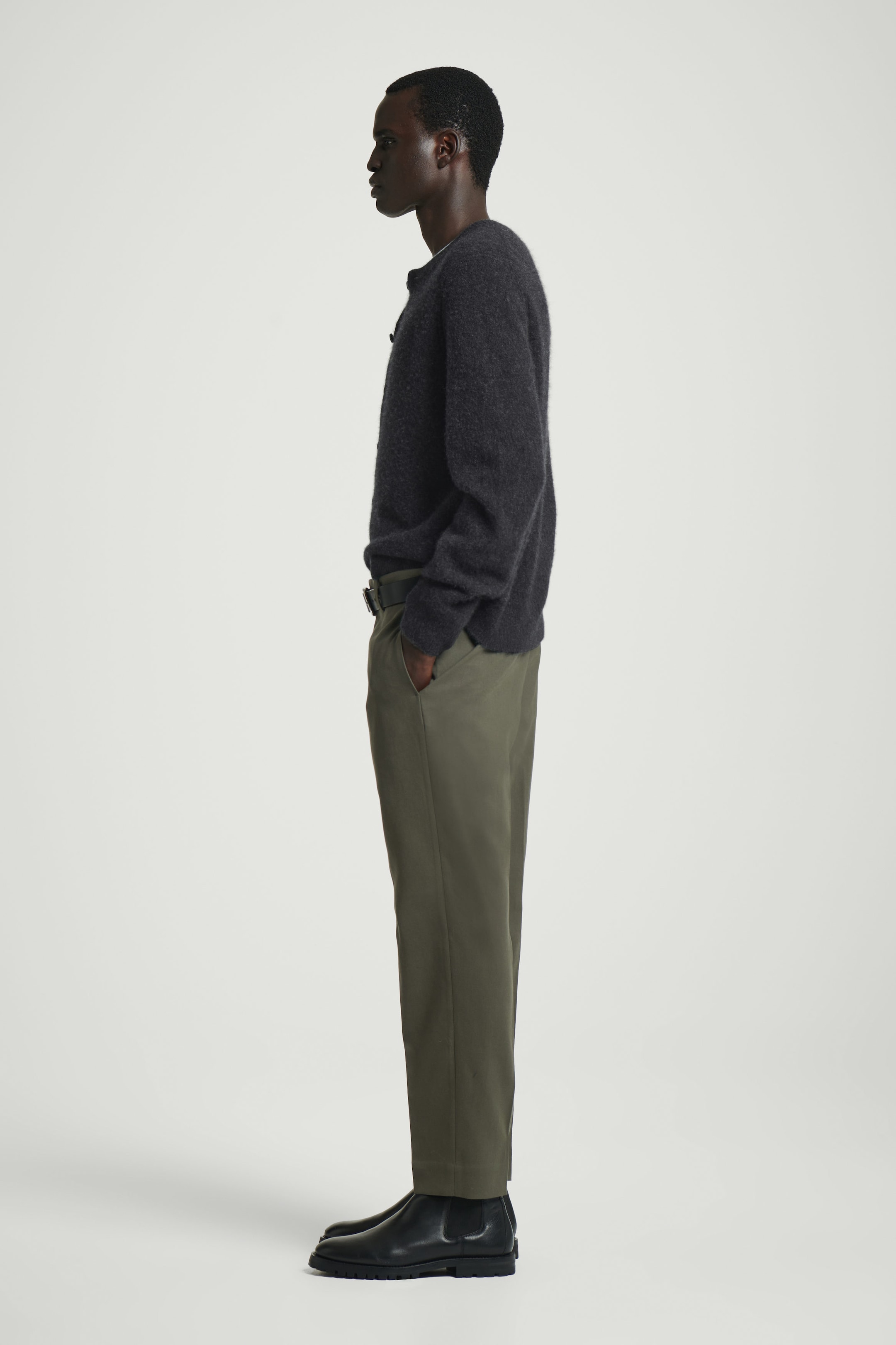 SLIM-FIT COTTON PANTS