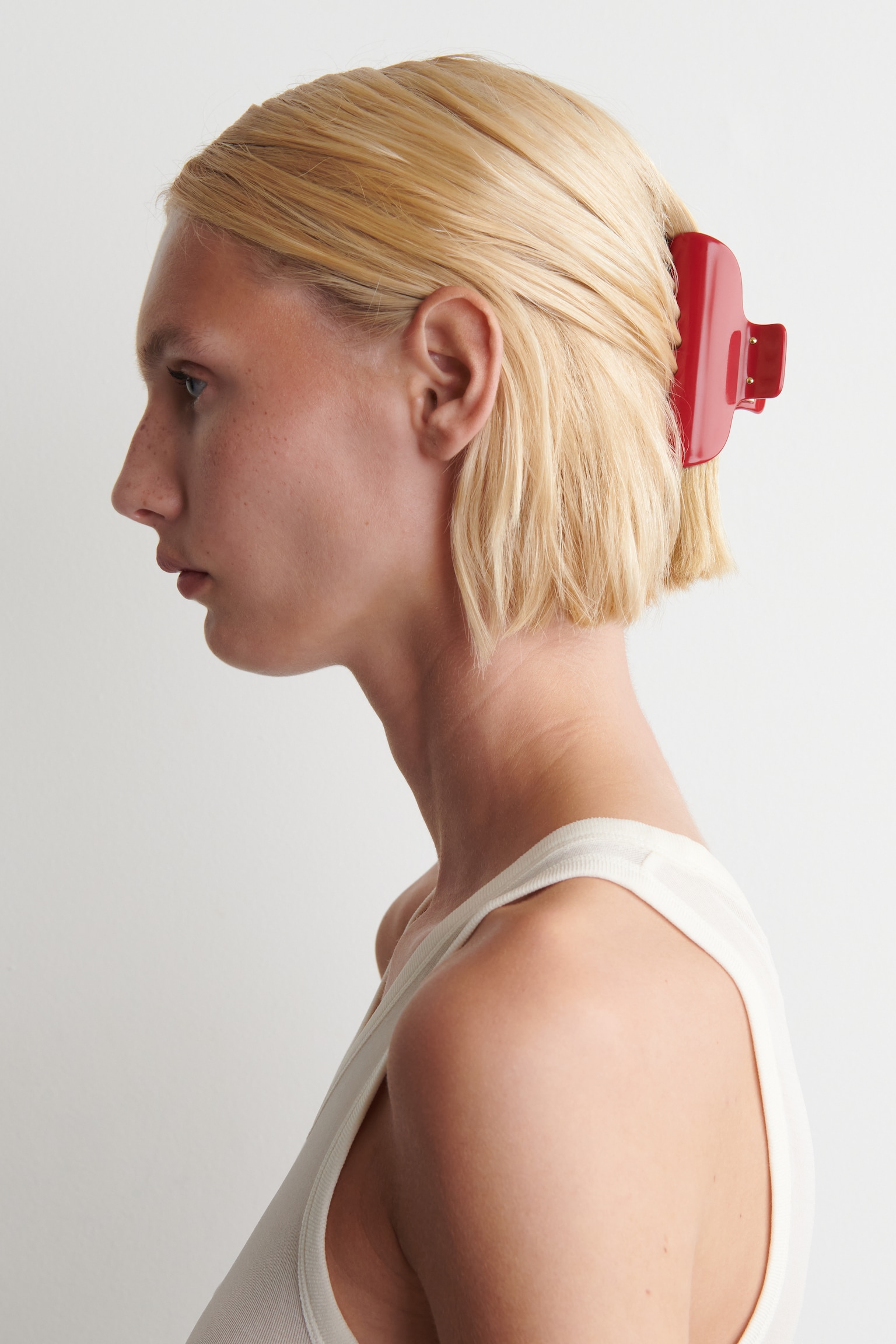 FERMAGLIO PER CAPELLI A PINZA - ROSSO/TARTARUGA - 1