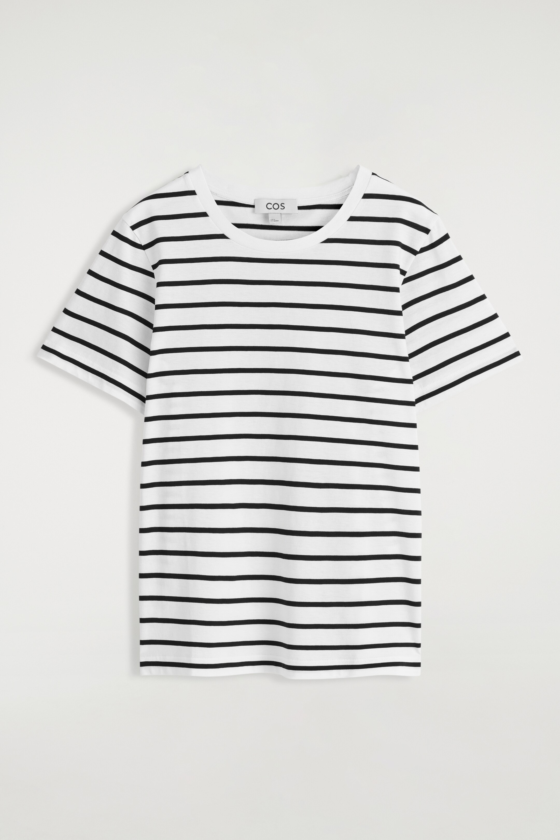 Grotere afbeelding bekijken: RONDE-HALS KATOENEN T-SHIRT - WIT / GESTREEPT - DAMES | H&M NL 4