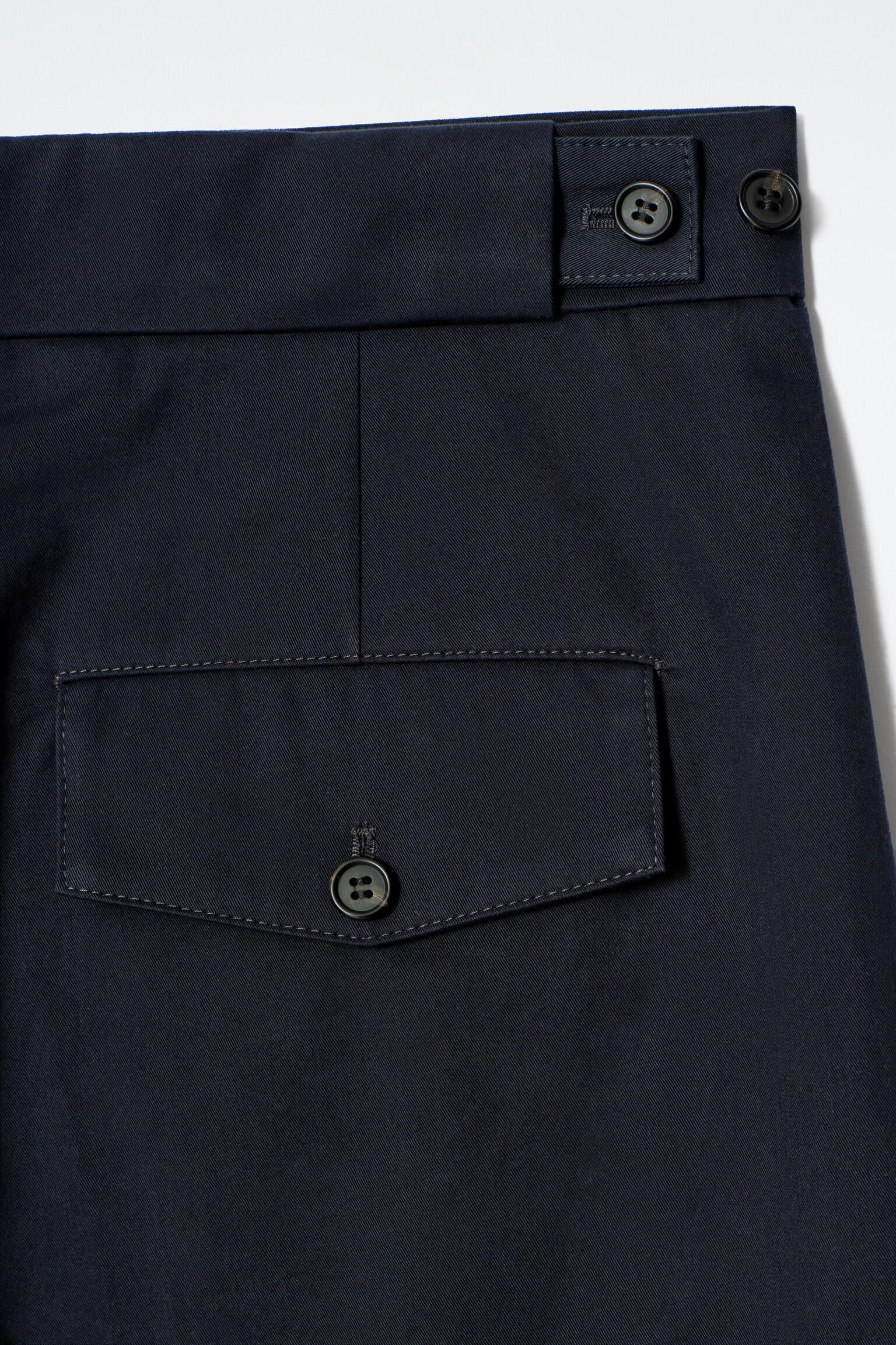 PANTALON CHINO EN SERGÉ DE COTON - BLEU MARINE - 5