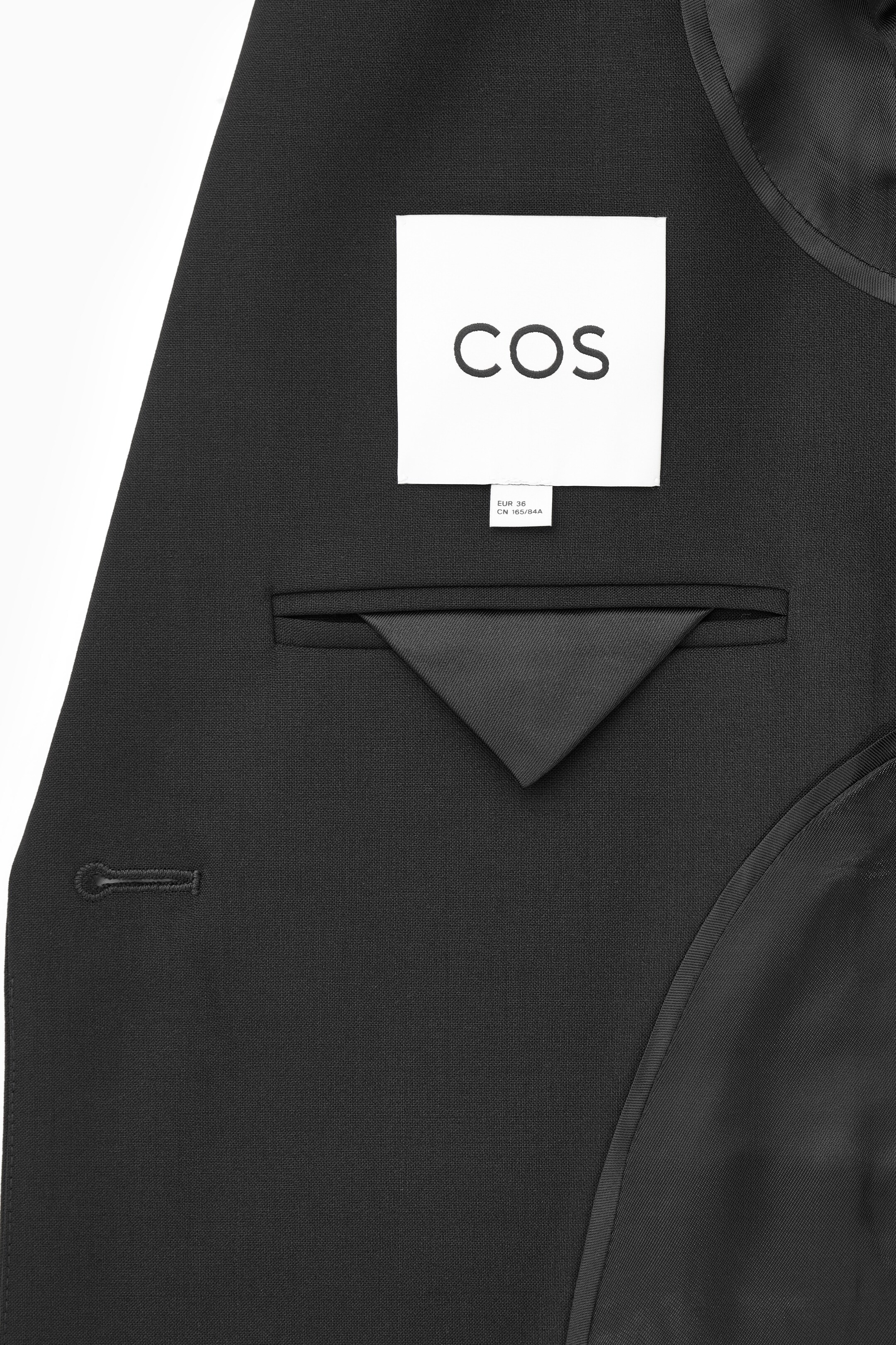 View larger image: DRAPED-SLEEVE SINGLE-BREASTED WOOL BLAZER - BLACK - Ladies | H&M GB 2