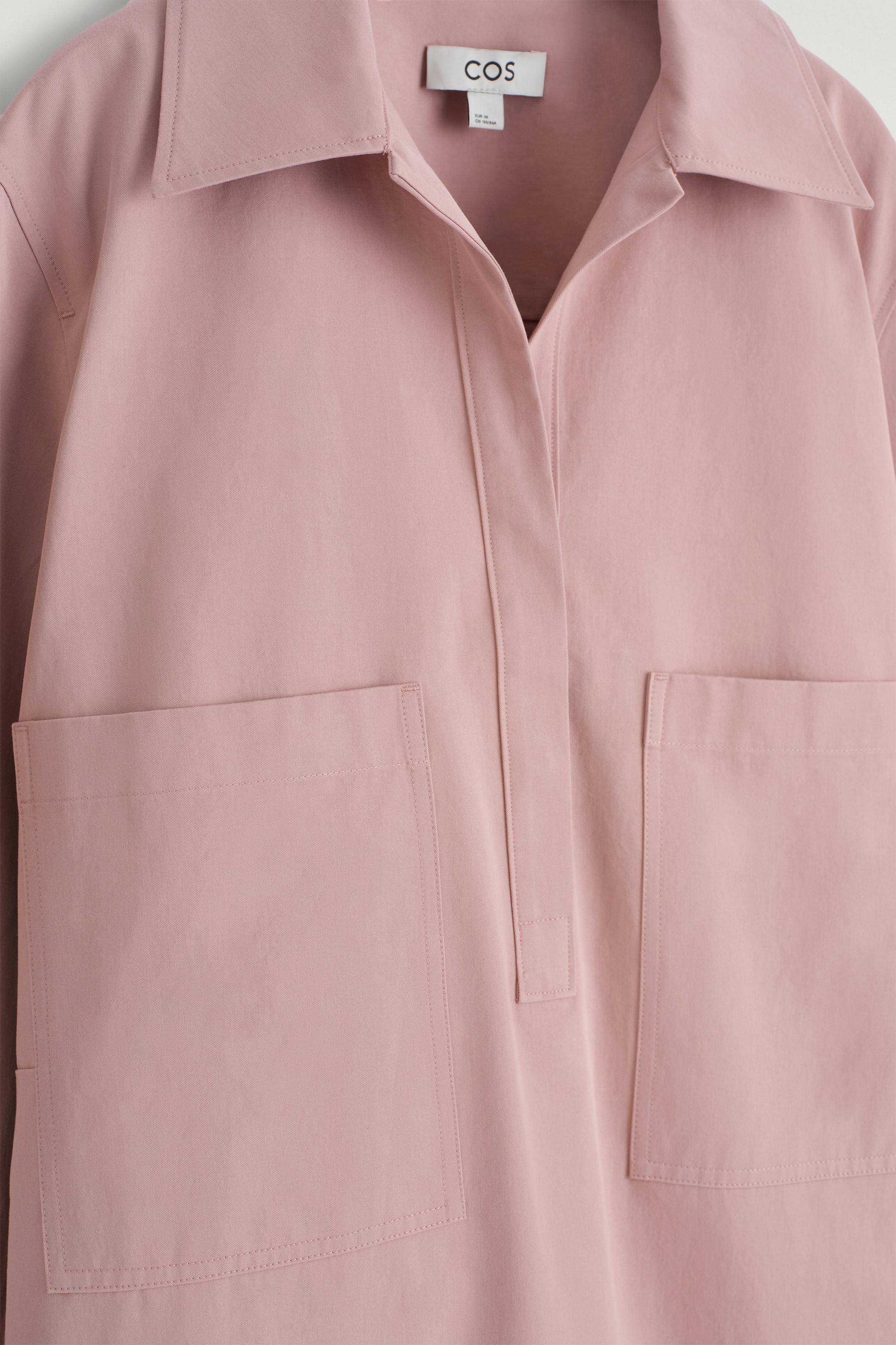 View larger image: UTILITY MINI SHIRT DRESS - PINK - Ladies | H&M GB 6
