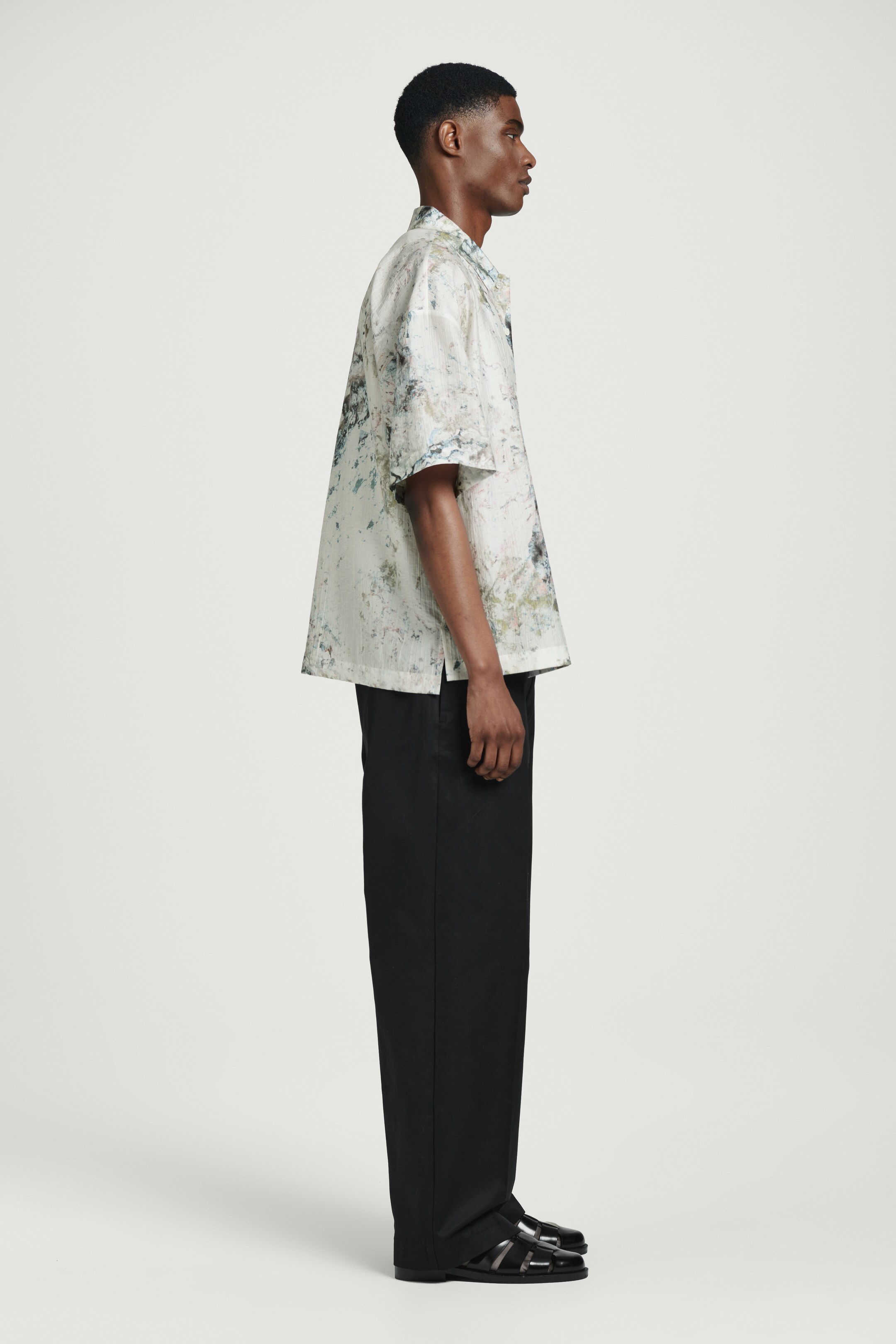 Agrandir l'image: CHEMISE OVERSIZE IMPRIMÉ MARBRÉ - BLANC / MARBRE - HOMME | H&M FR 3