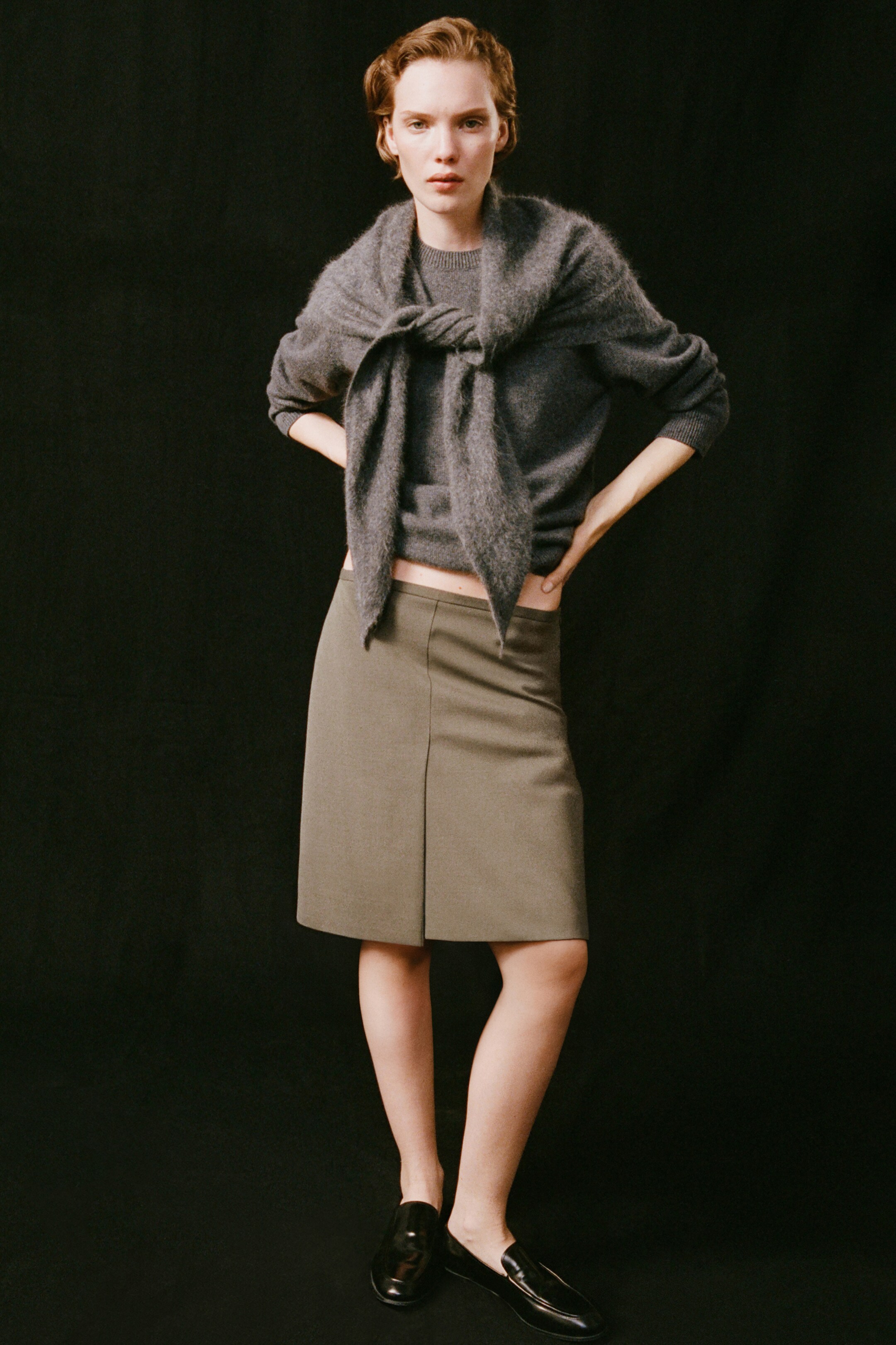 Visualizza immagine più grande: GONNA A TUBINO IN LANA MERINO - MARRONE - DONNA | H&M IT 5