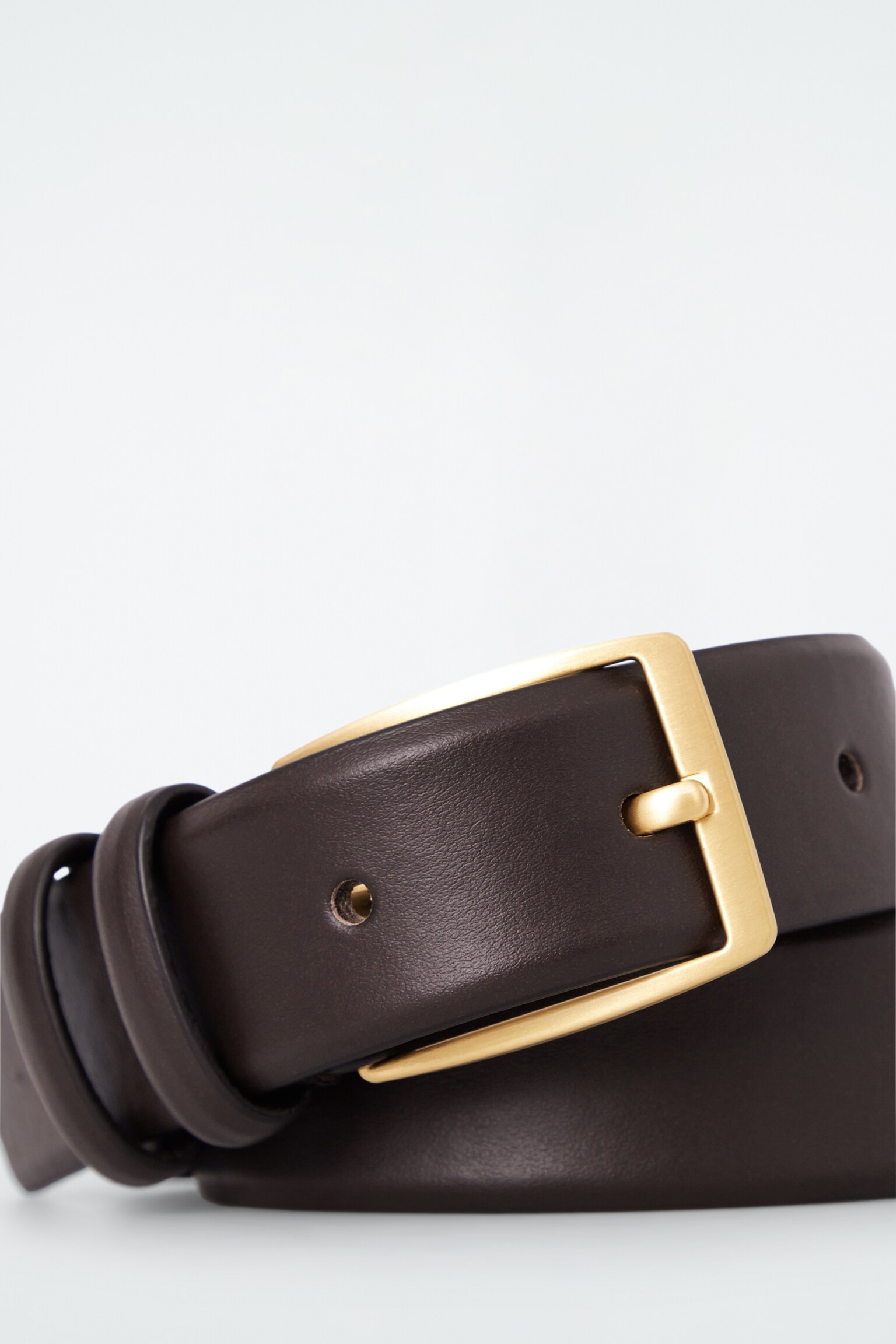 CLASSIC LEATHER BELT - DARK BROWN - 2