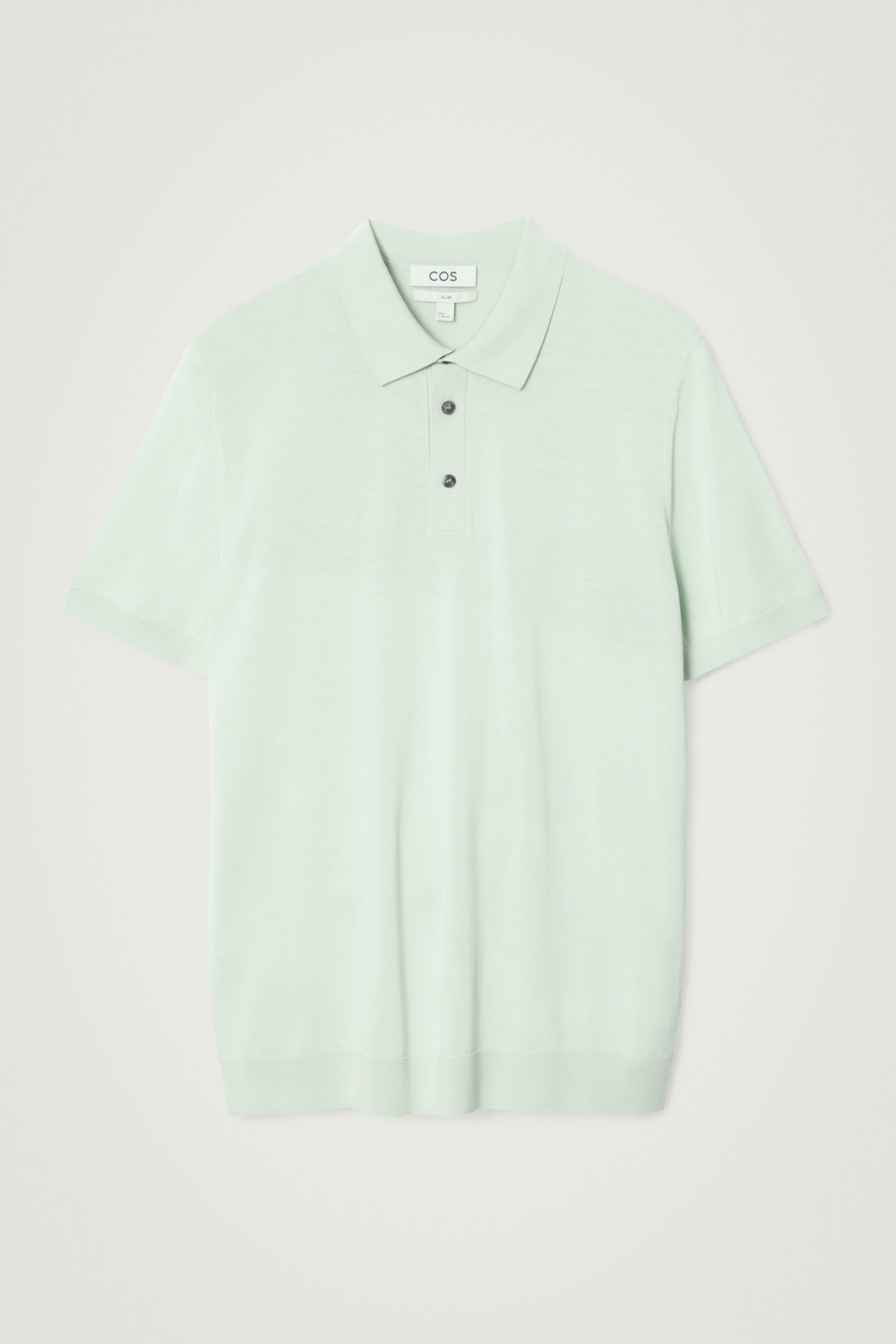 View larger image: SLIM KNITTED SILK POLO SHIRT - MINT GREEN - Men | H&M GB 1