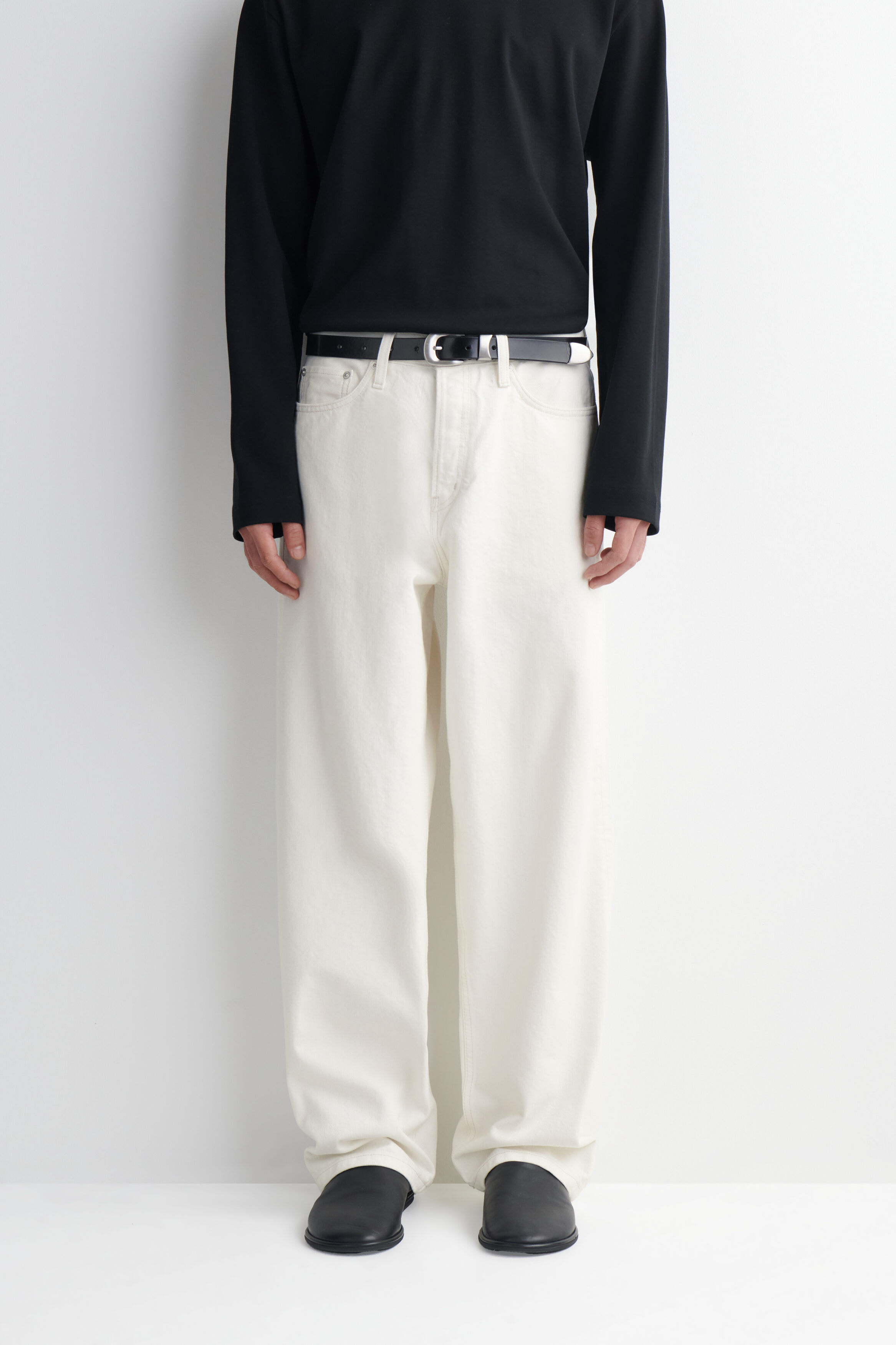 RIDER RELAXED-FIT STRAIGHT-LEG JEANS - OFF-WHITE | COS US