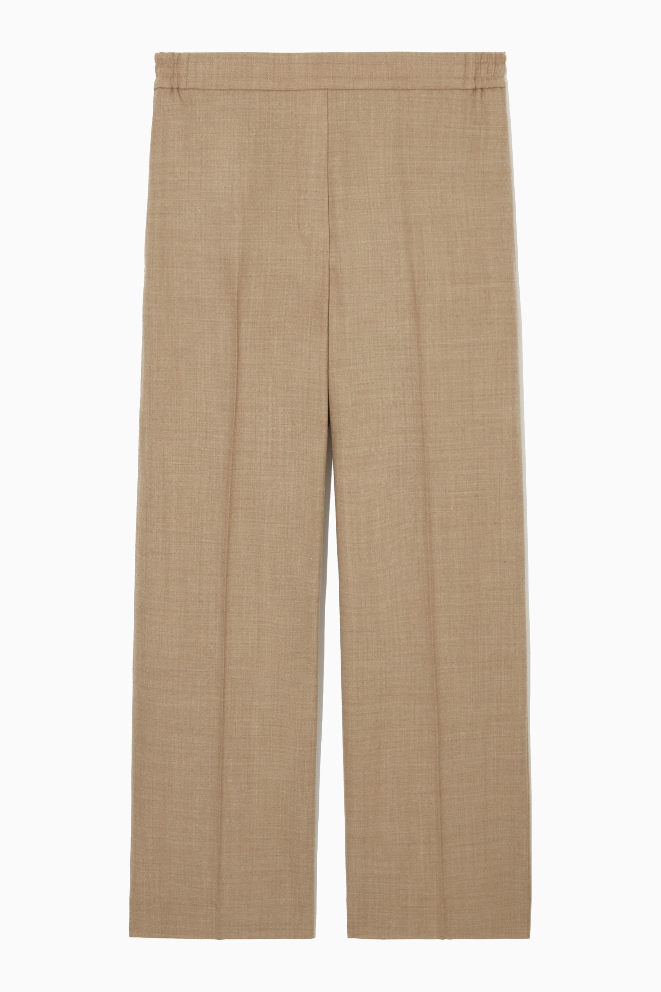 Agrandir l'image: PANTALON DROIT EN FLANELLE DE LAINE REGULAR - BEIGE CLAIR - FEMME | H&M CH 1