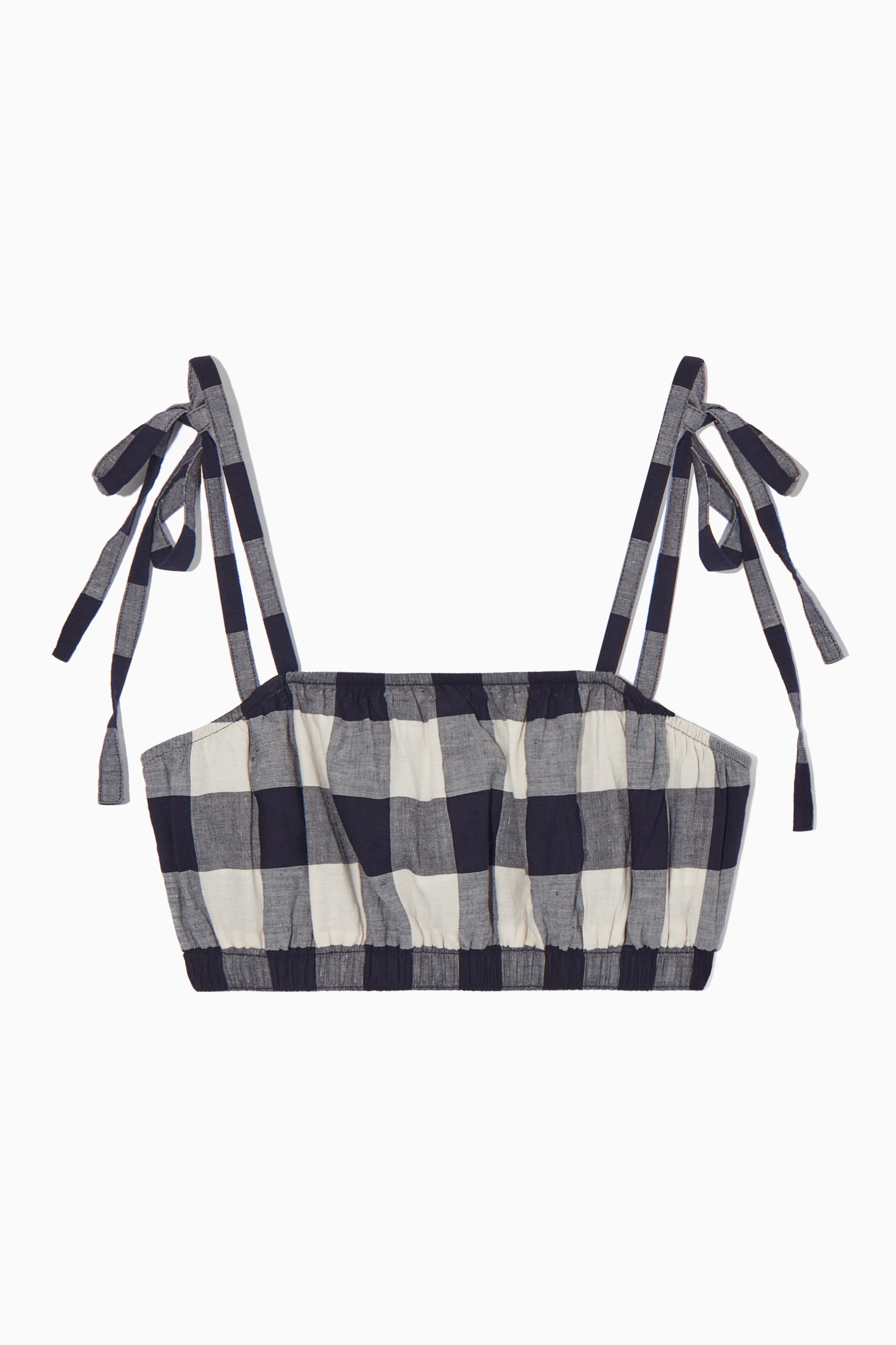 Ingrandisci l'immagine: GINGHAM BRA TOP - WHITE / NAVY / GINGHAM - DONNA | H&M CH 1