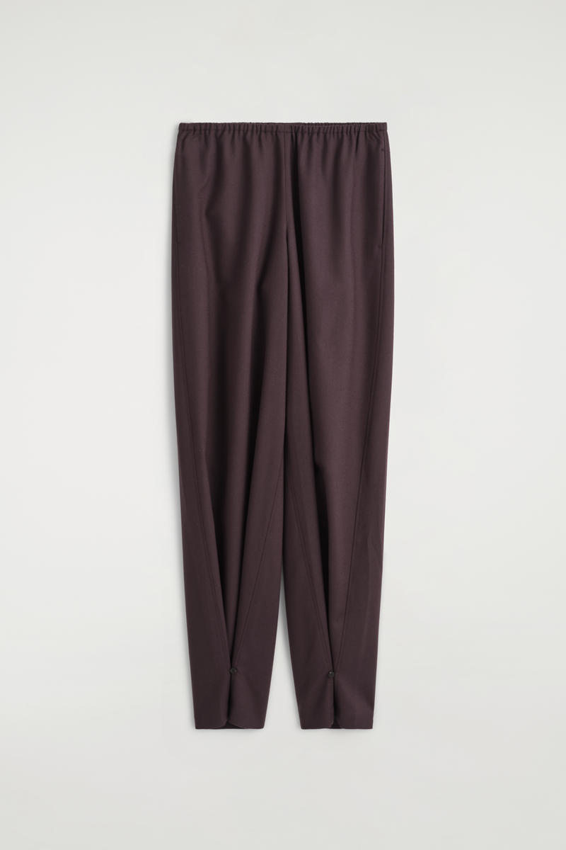Cos Wool-flannel Pants In Red